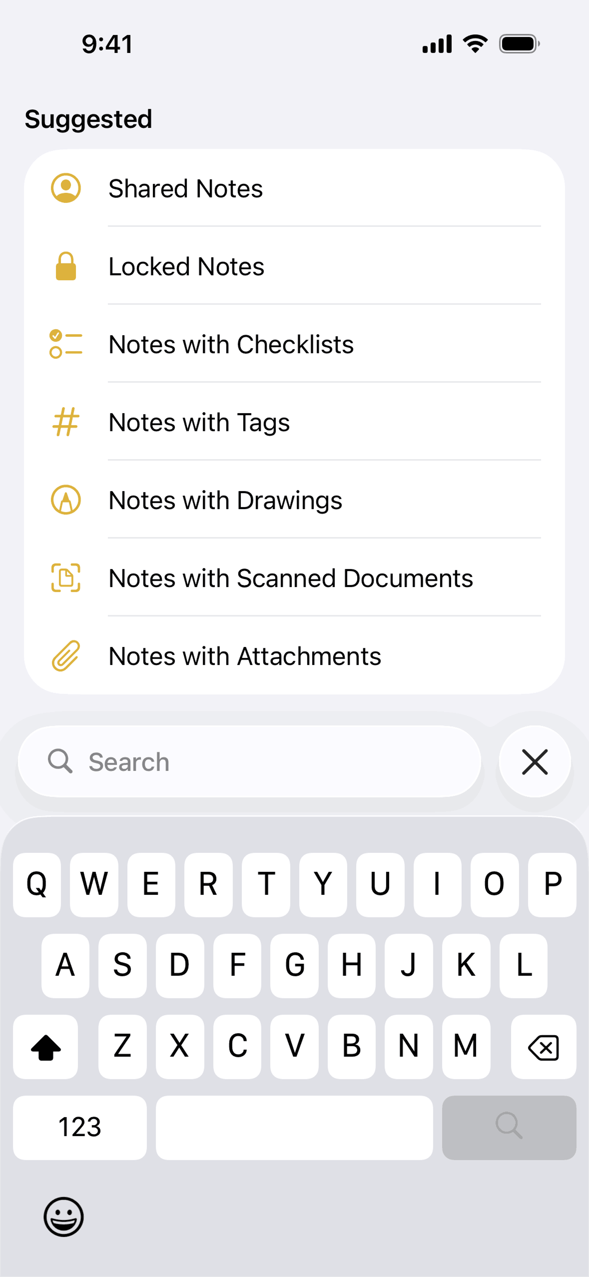 Apple Notes iOS Productivity interface screenshot 10