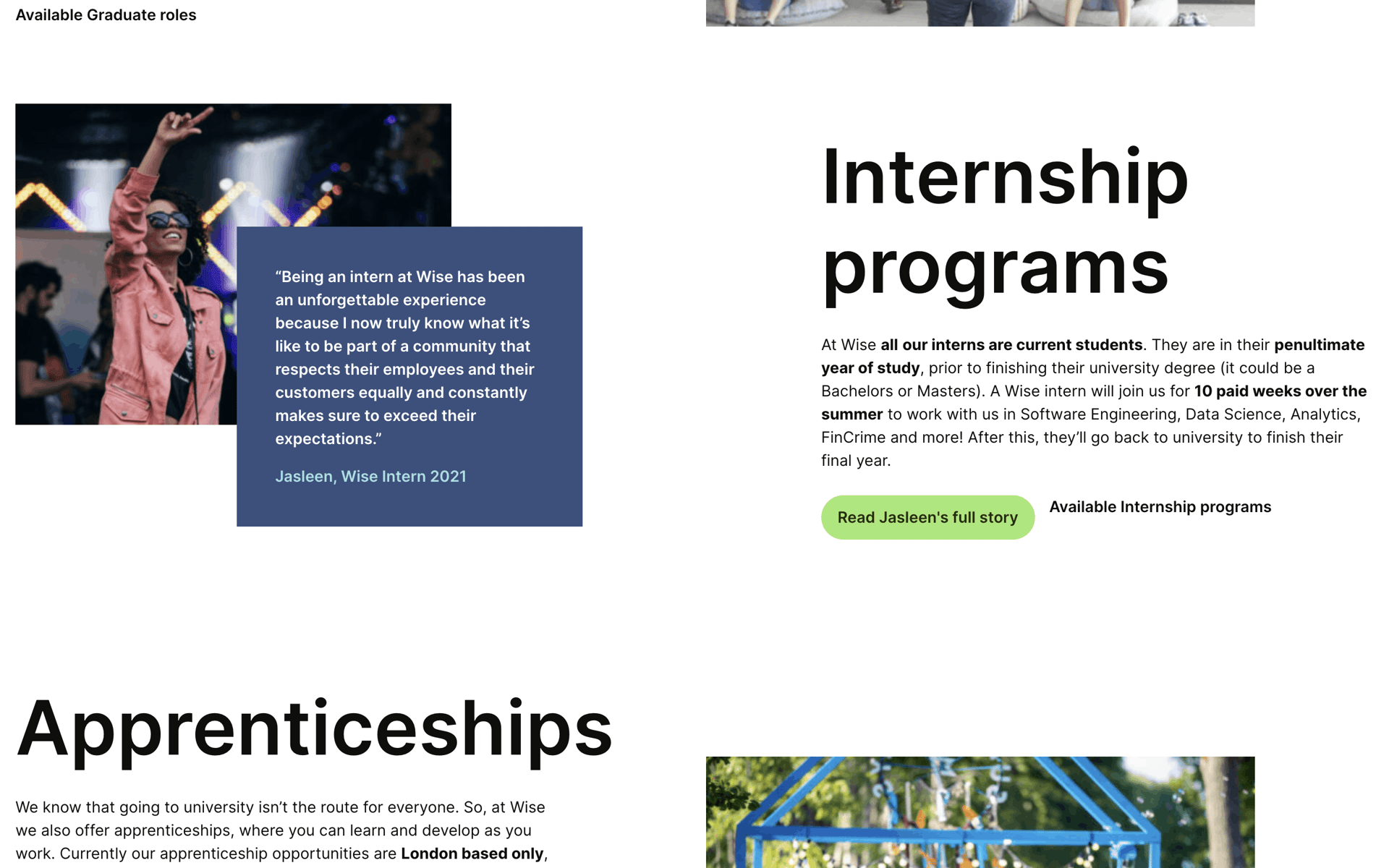 Wise Web UI design screenshot