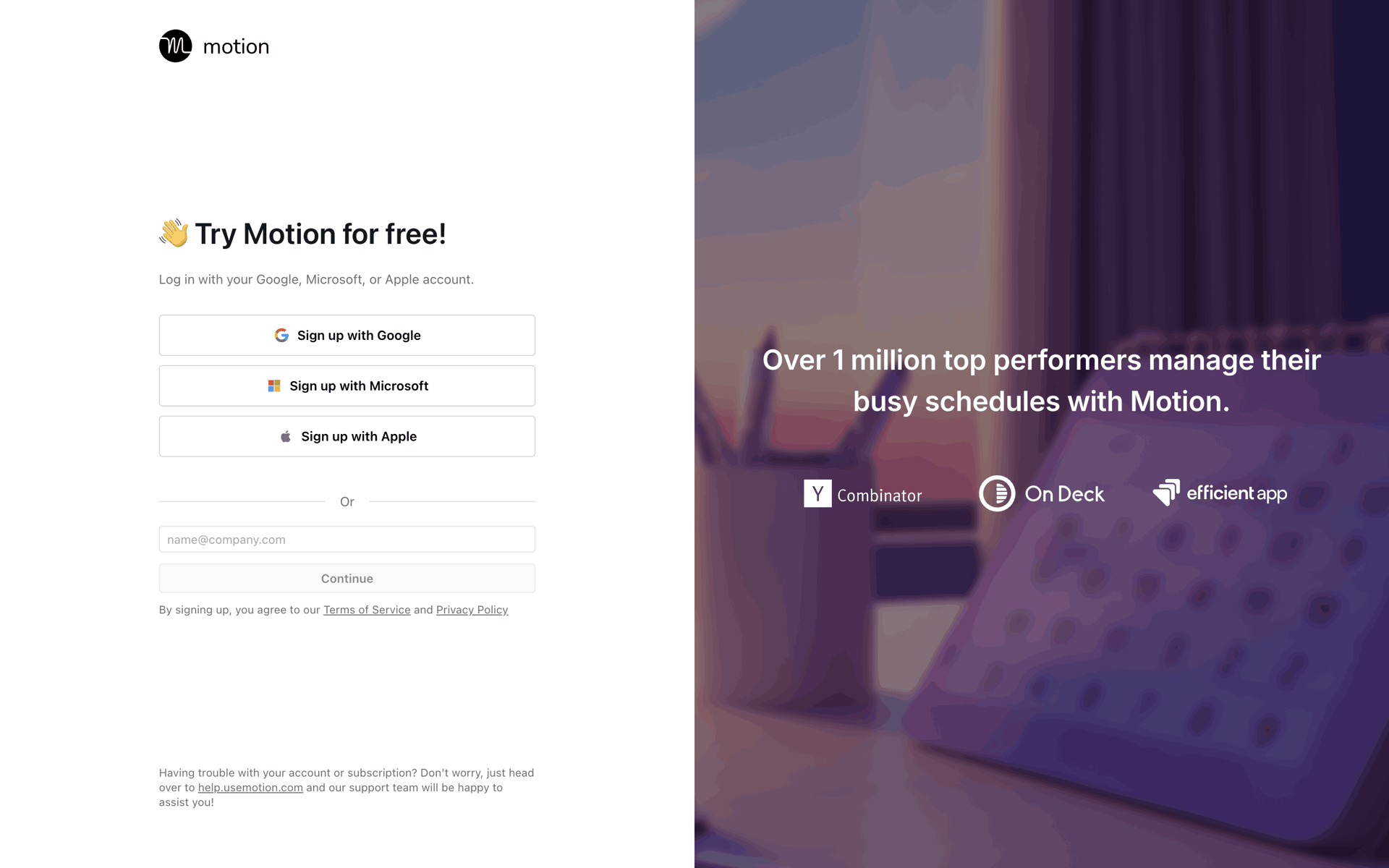 Motion Web AI interface screenshot 3