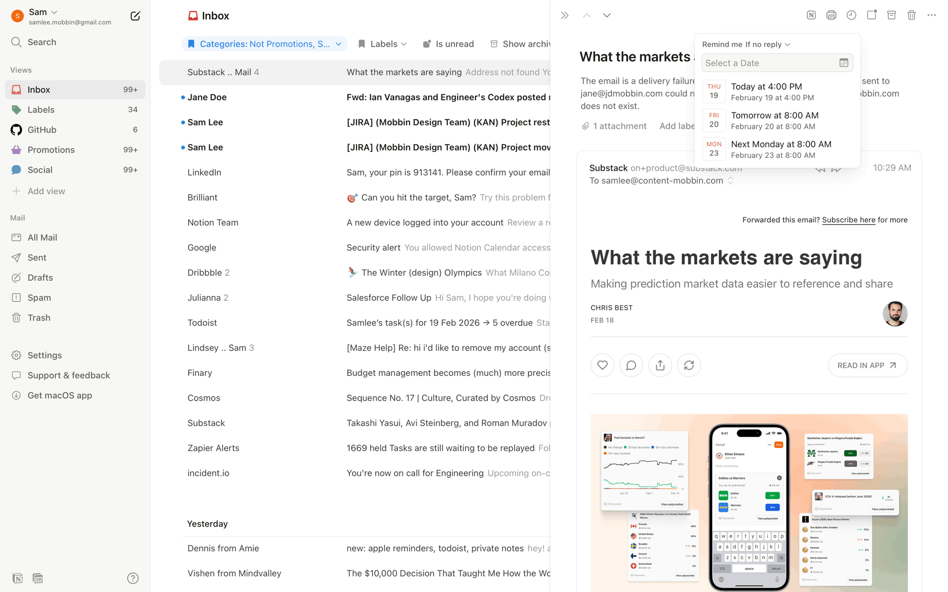 Notion Mail Web Productivity interface screenshot 22