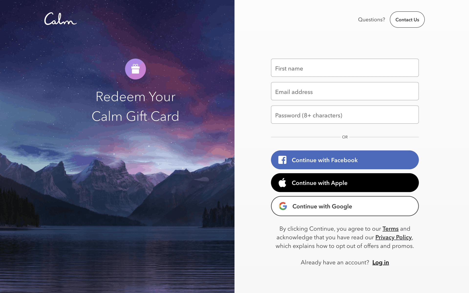 Calm Web Health & Fitness interface screenshot 13