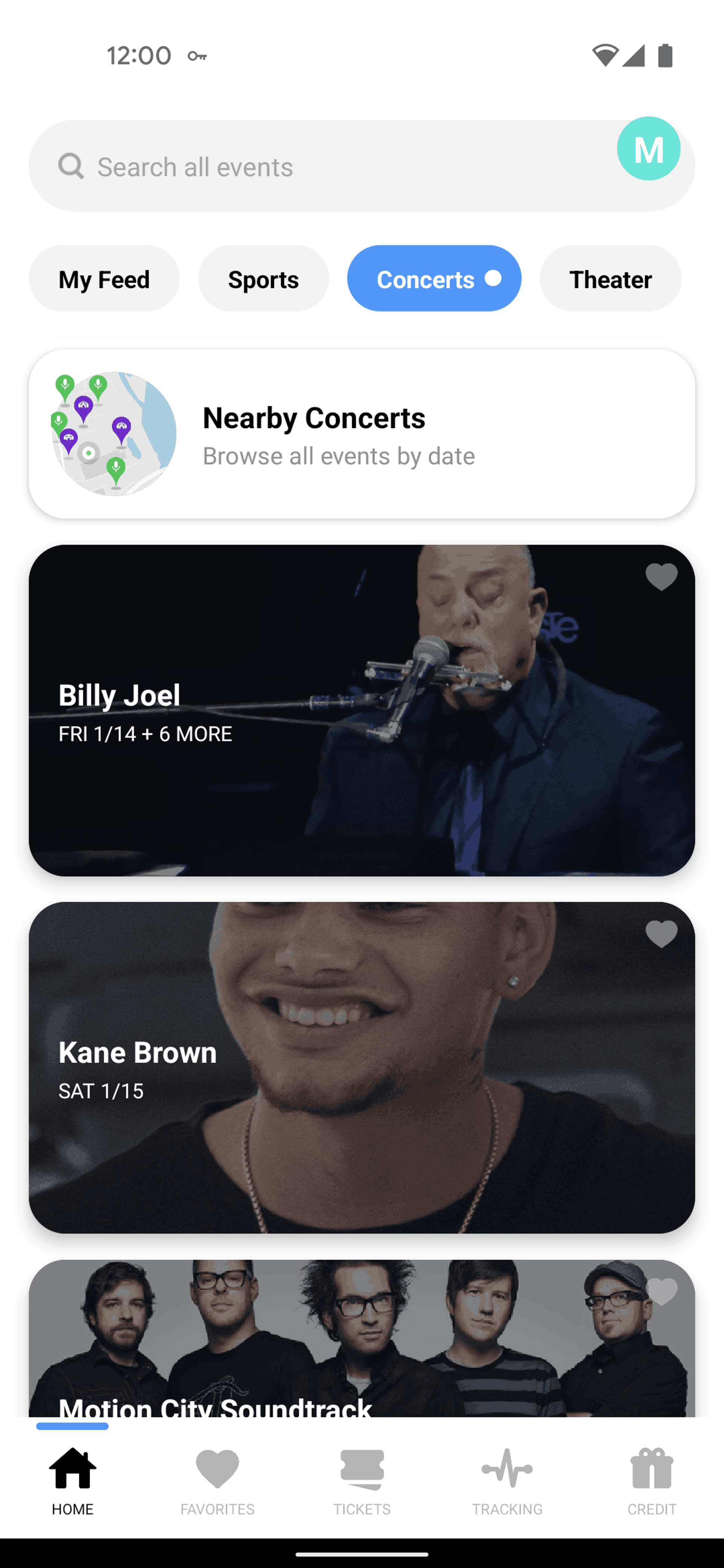 TickPick Android Entertainment interface screenshot 15