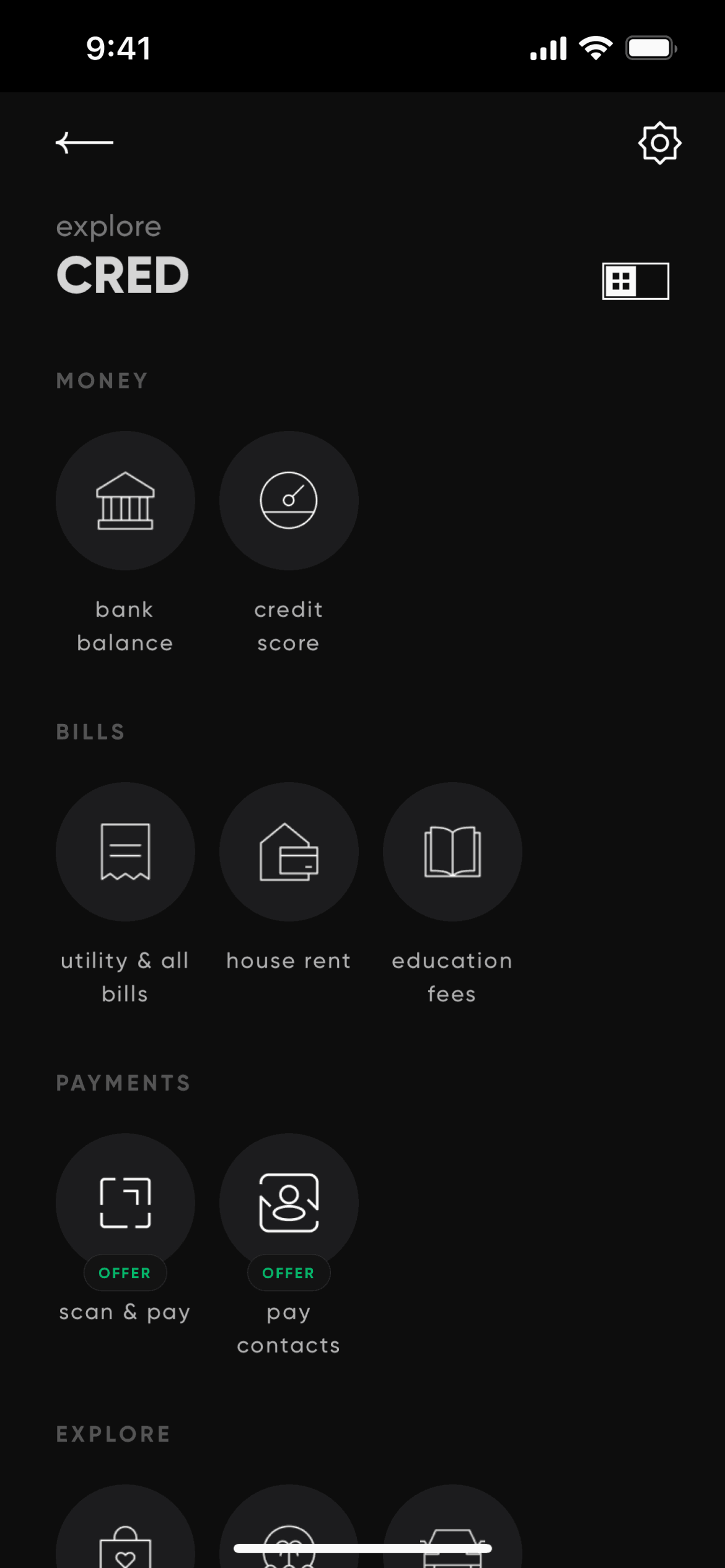 CRED iOS Finance interface screenshot 7