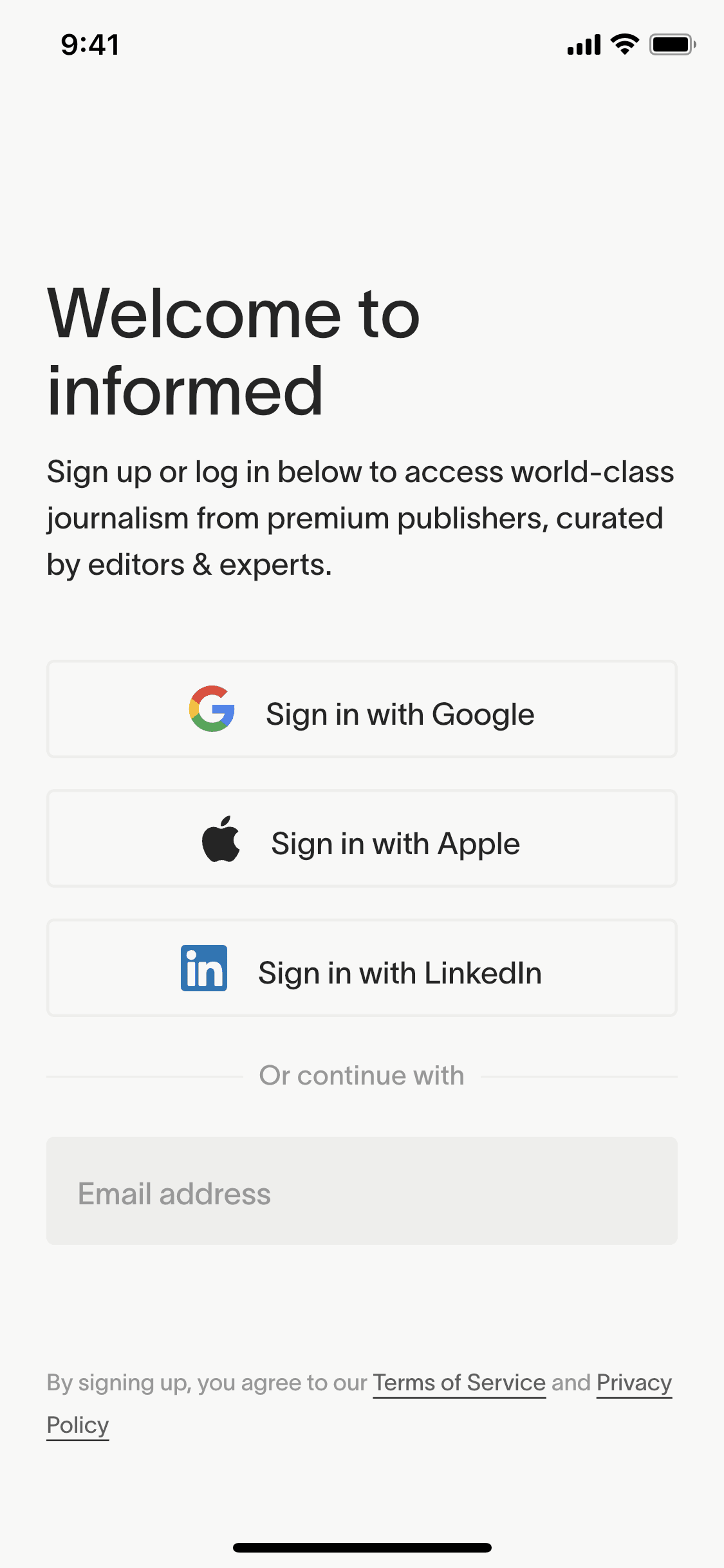 informed News iOS News interface screenshot 4