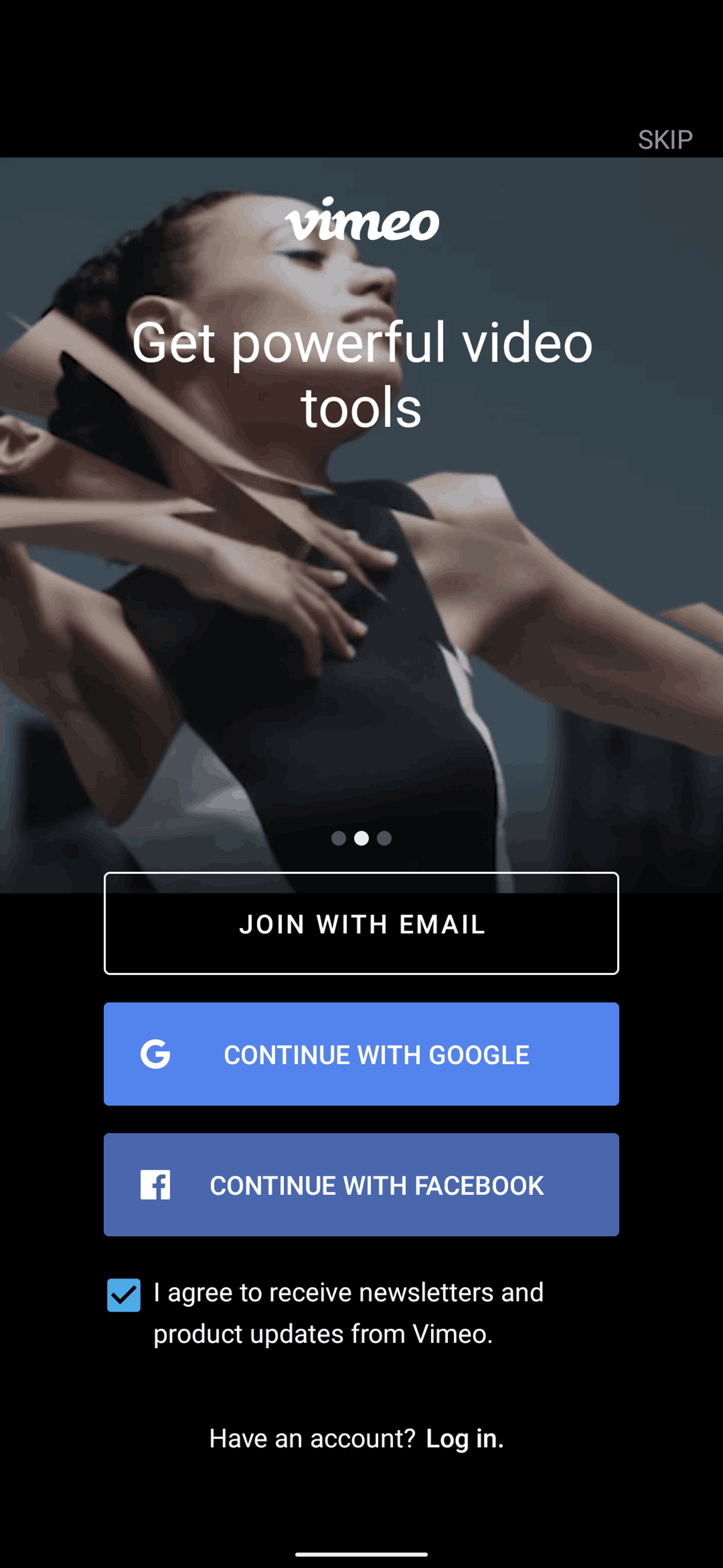 Vimeo Android Photo & Video interface screenshot 3
