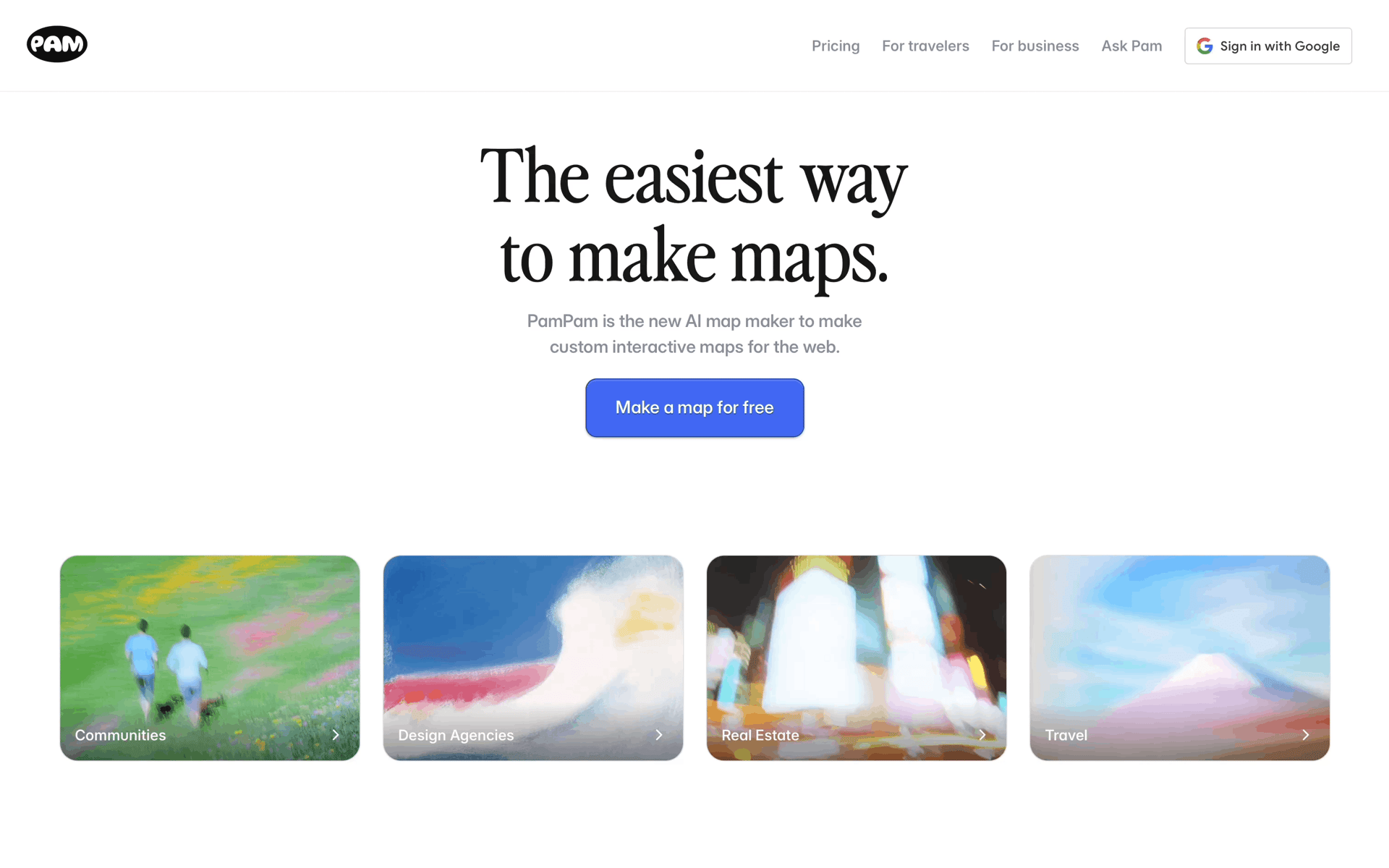 PamPam Web AI interface screenshot 1