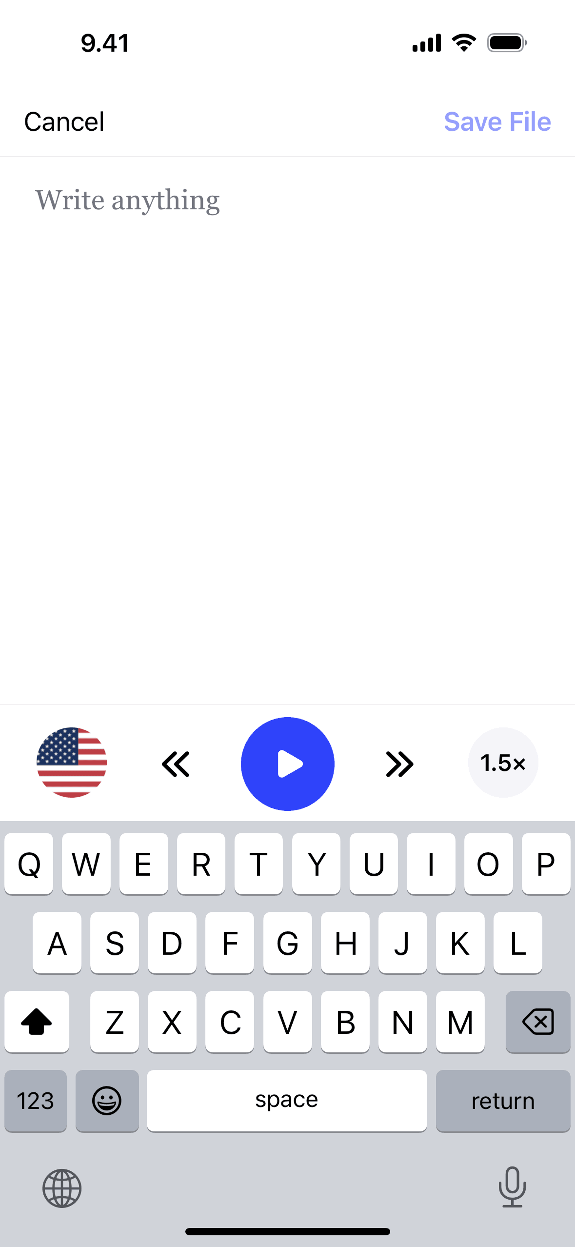 Speechify iOS Productivity interface screenshot 14