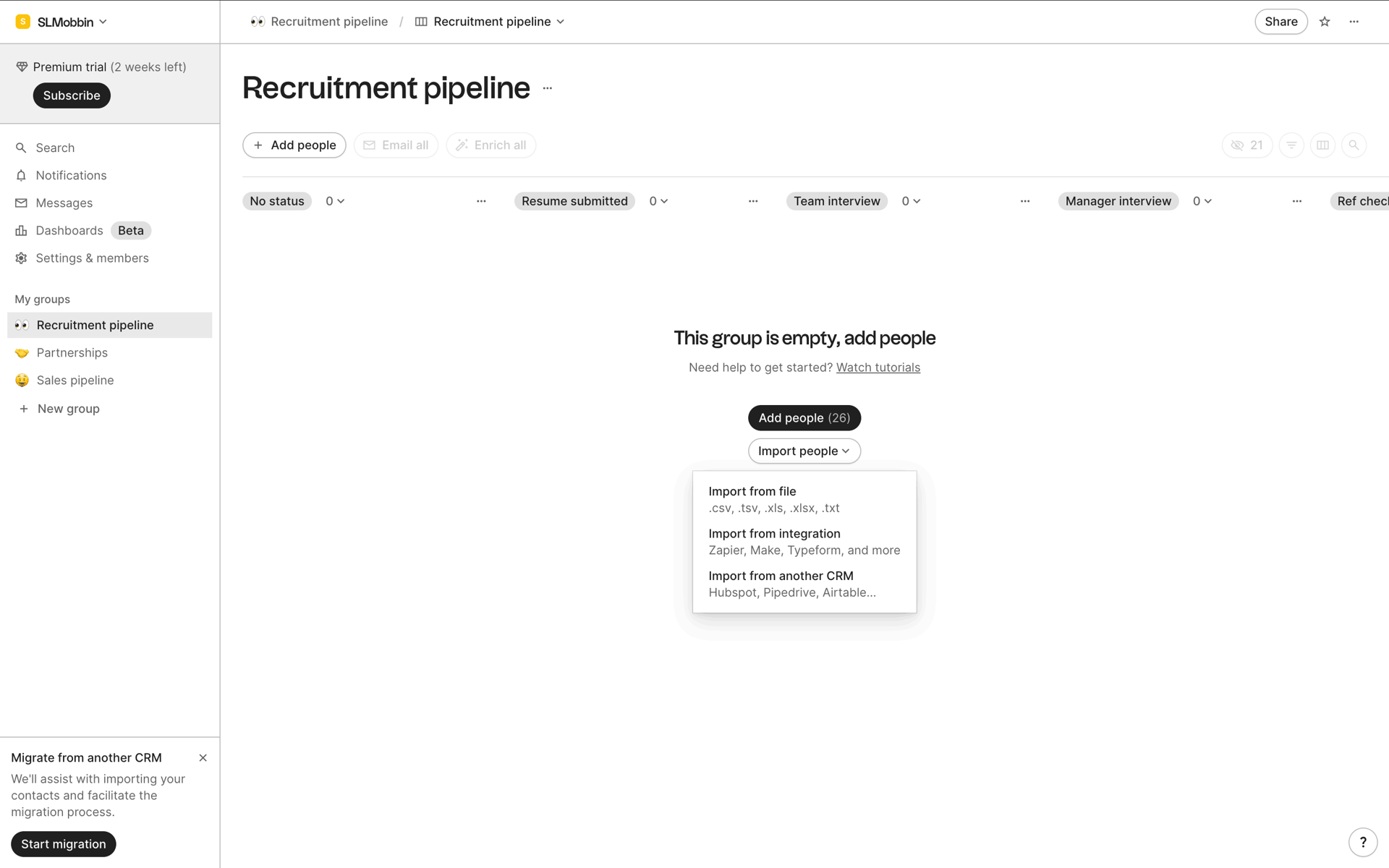folk Web Business interface screenshot 7