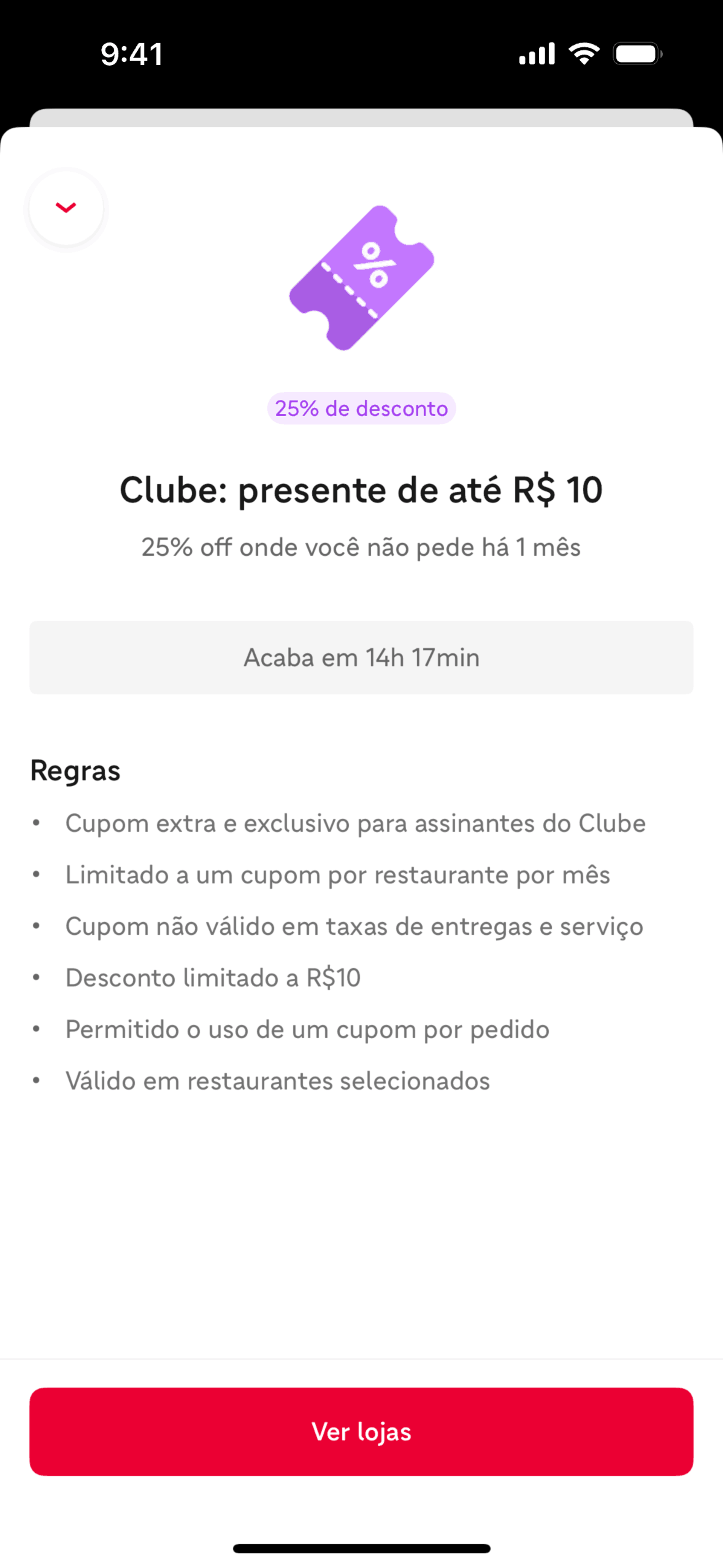 iFood iOS Food & Drink interface screenshot 17