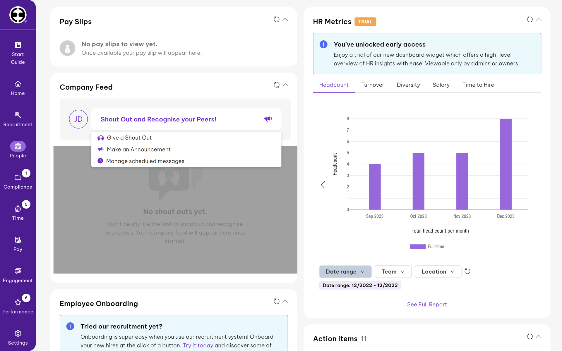Employment Hero Web Business interface screenshot 22