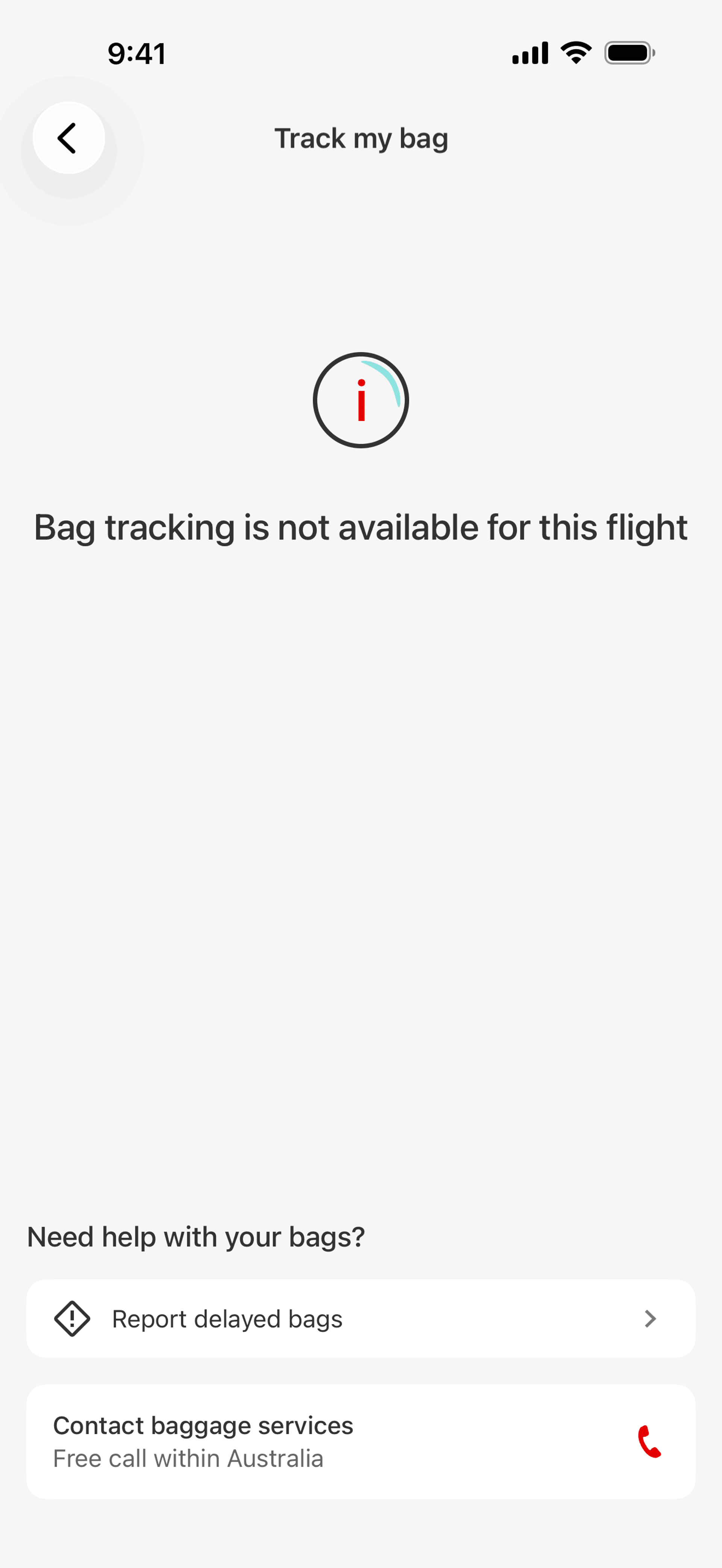 Qantas Airways iOS Travel & Transportation interface screenshot 18