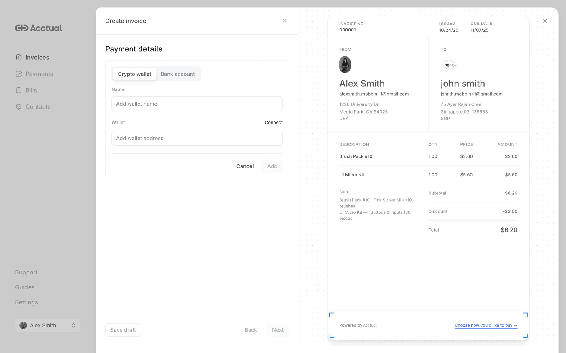 Acctual Web Finance interface screenshot 13