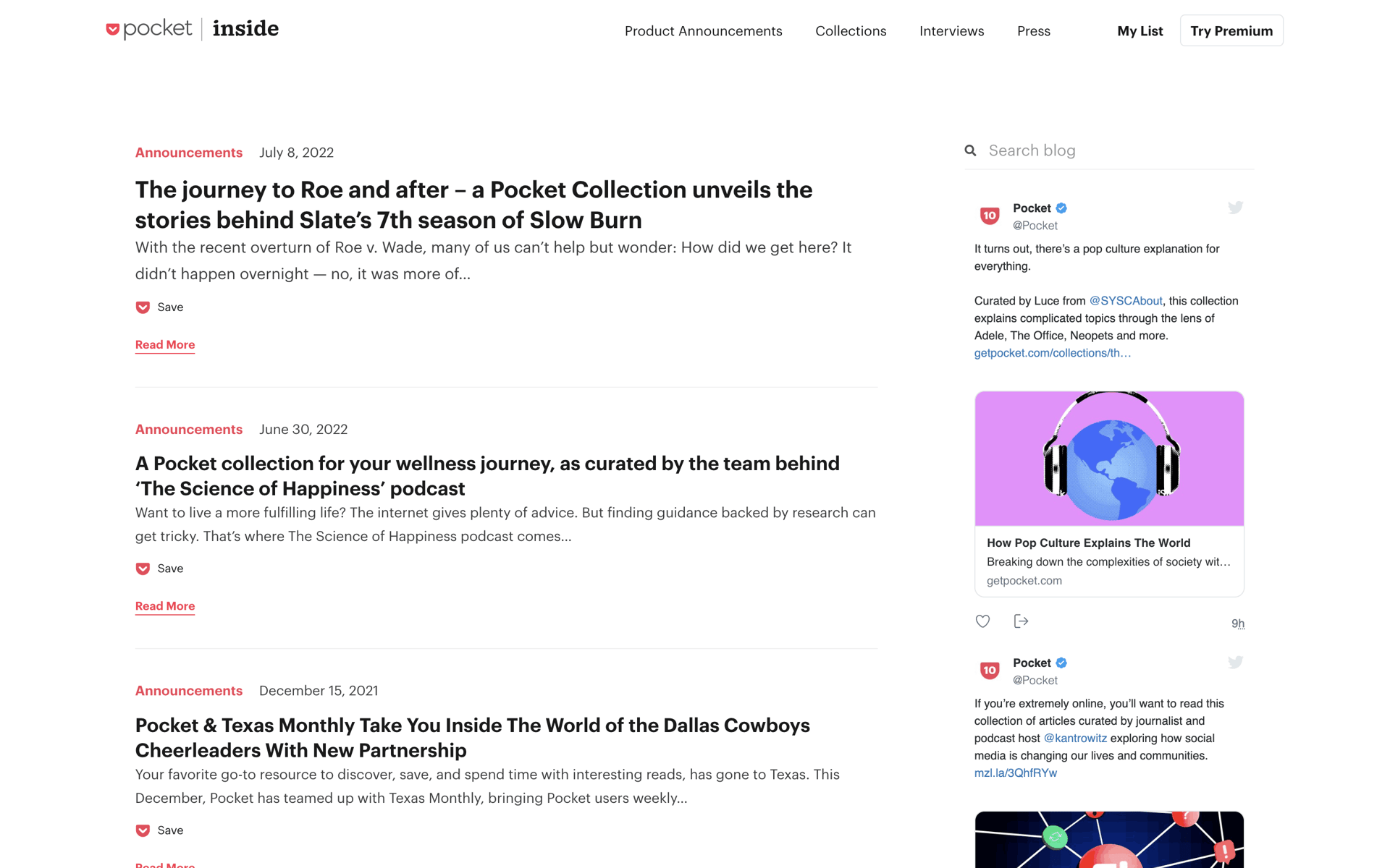 Pocket Web News interface screenshot 21