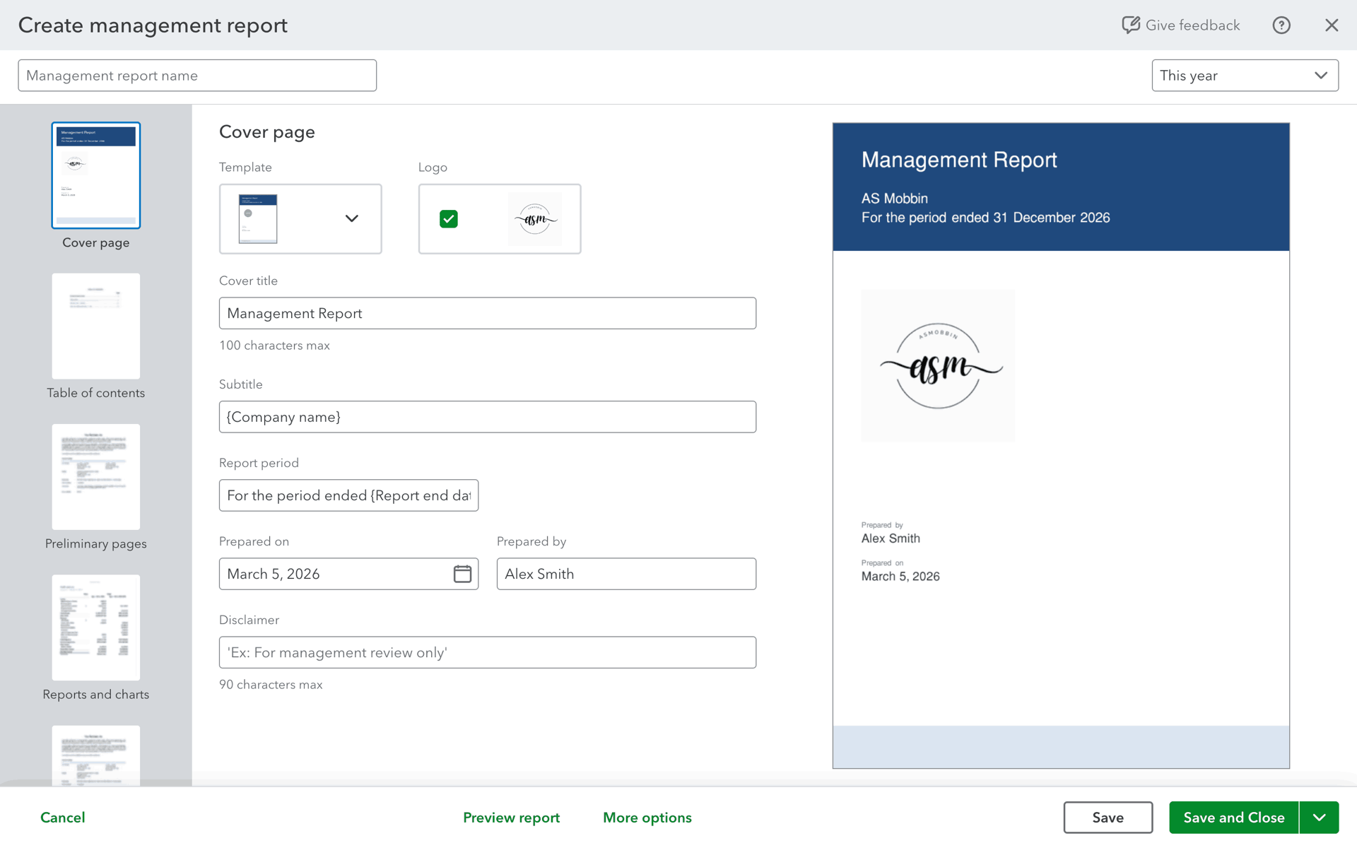 QuickBooks Web accounting interface screenshot 13