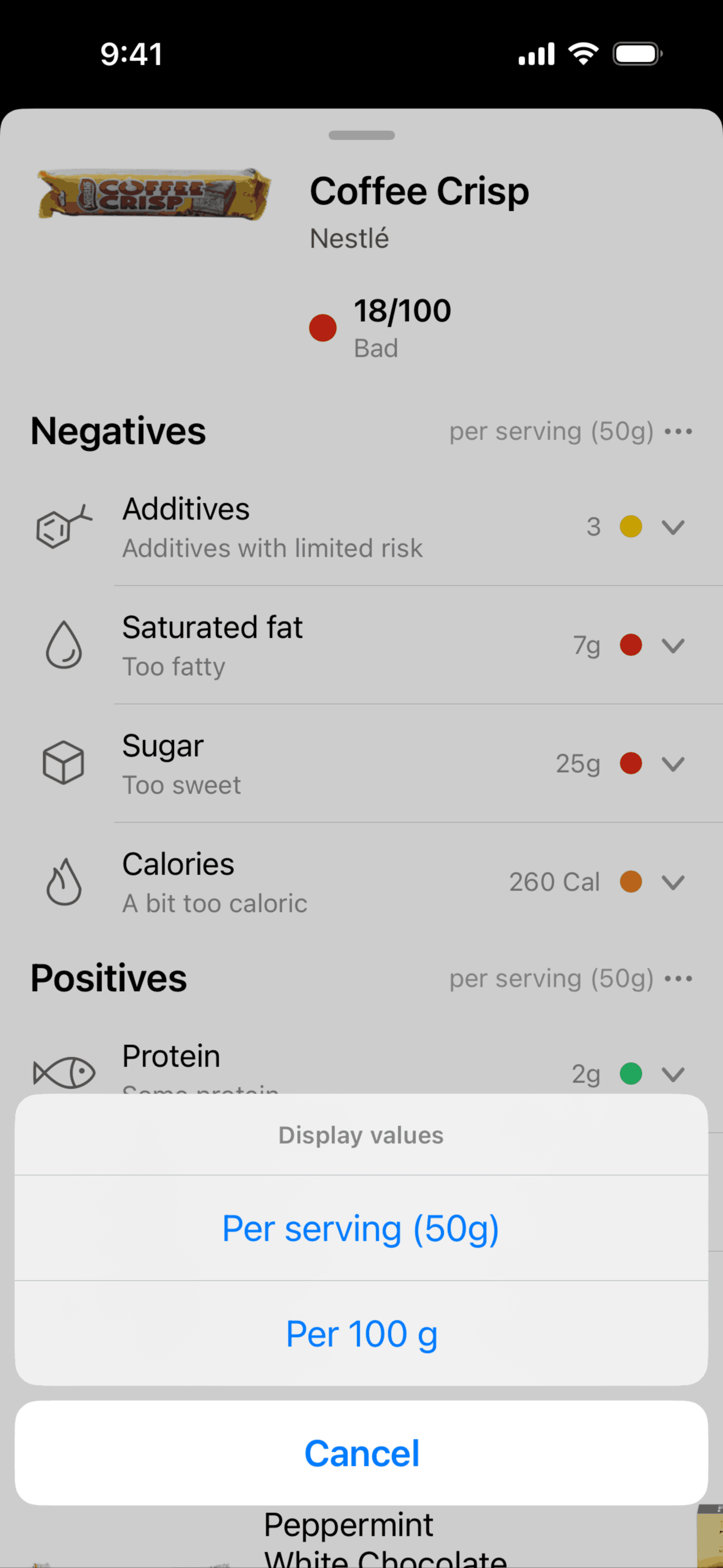Yuka iOS Health & Fitness interface screenshot 16