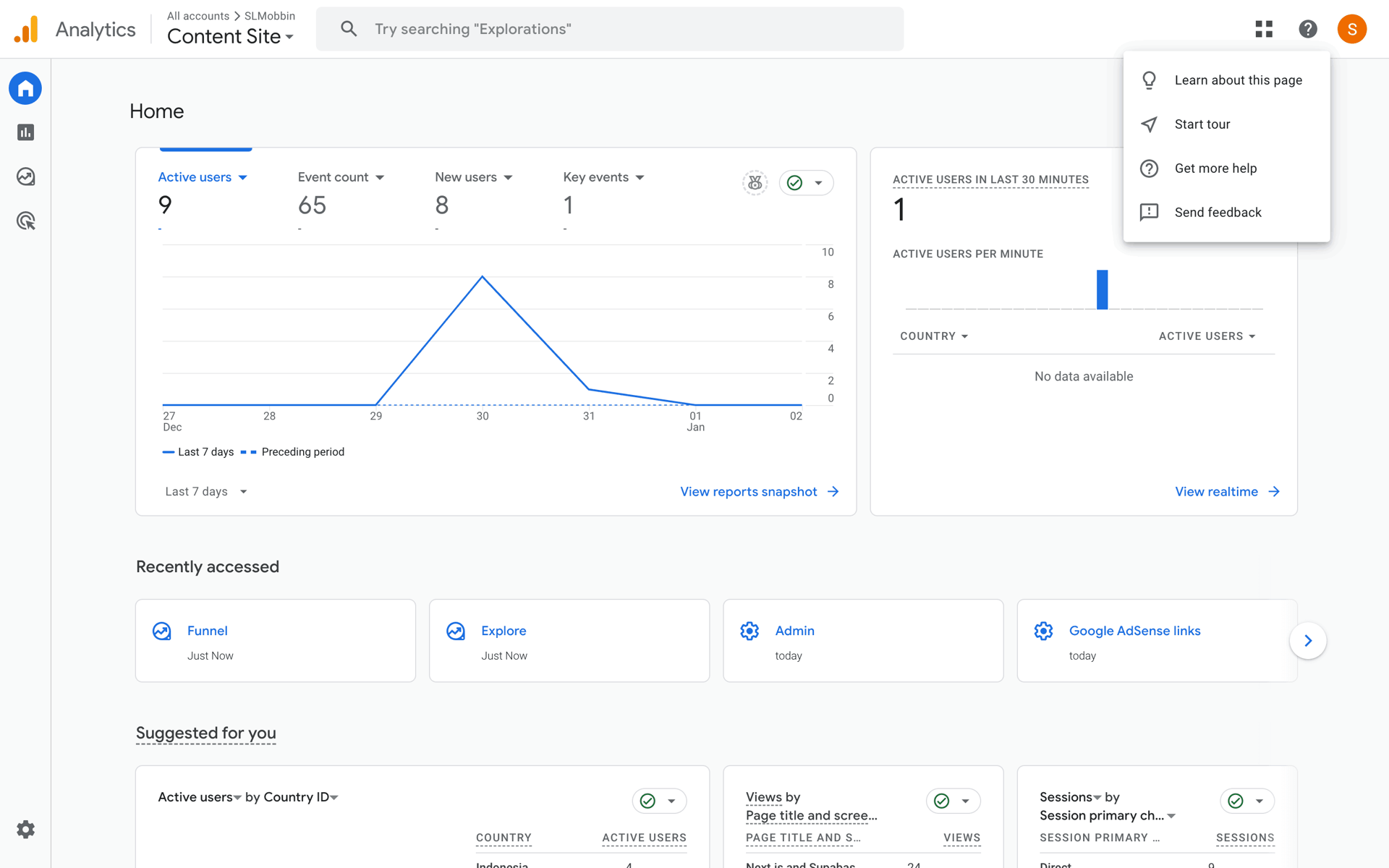 Google Analytics Web Business interface screenshot 23