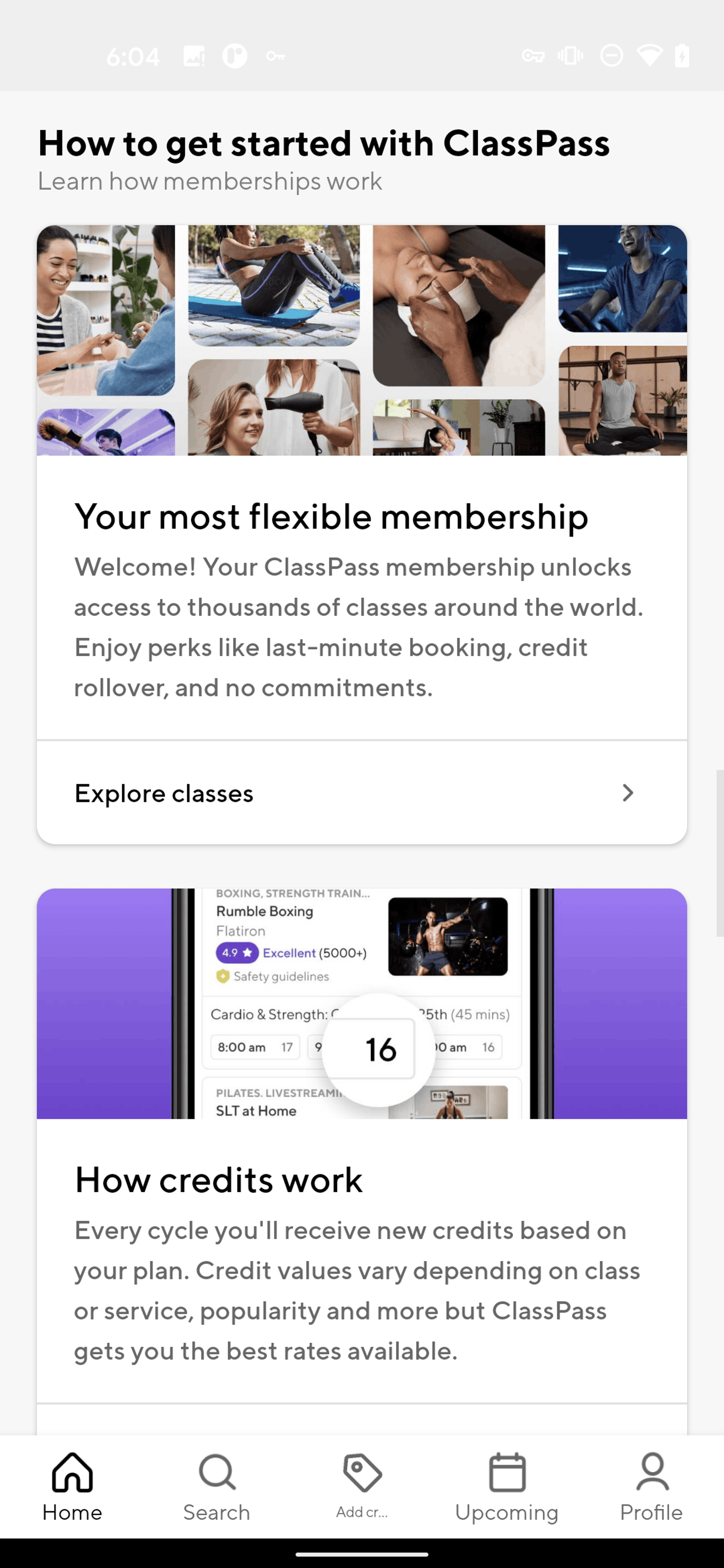 ClassPass Android Health & Fitness interface screenshot 19