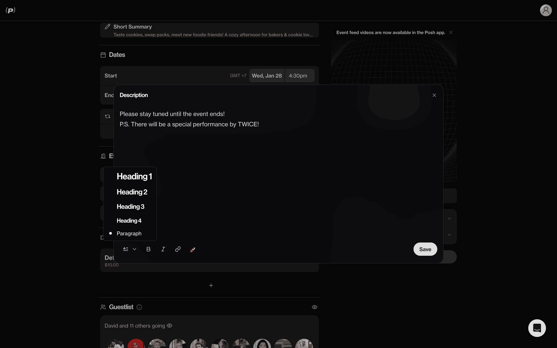 Posh Web Entertainment interface screenshot 13