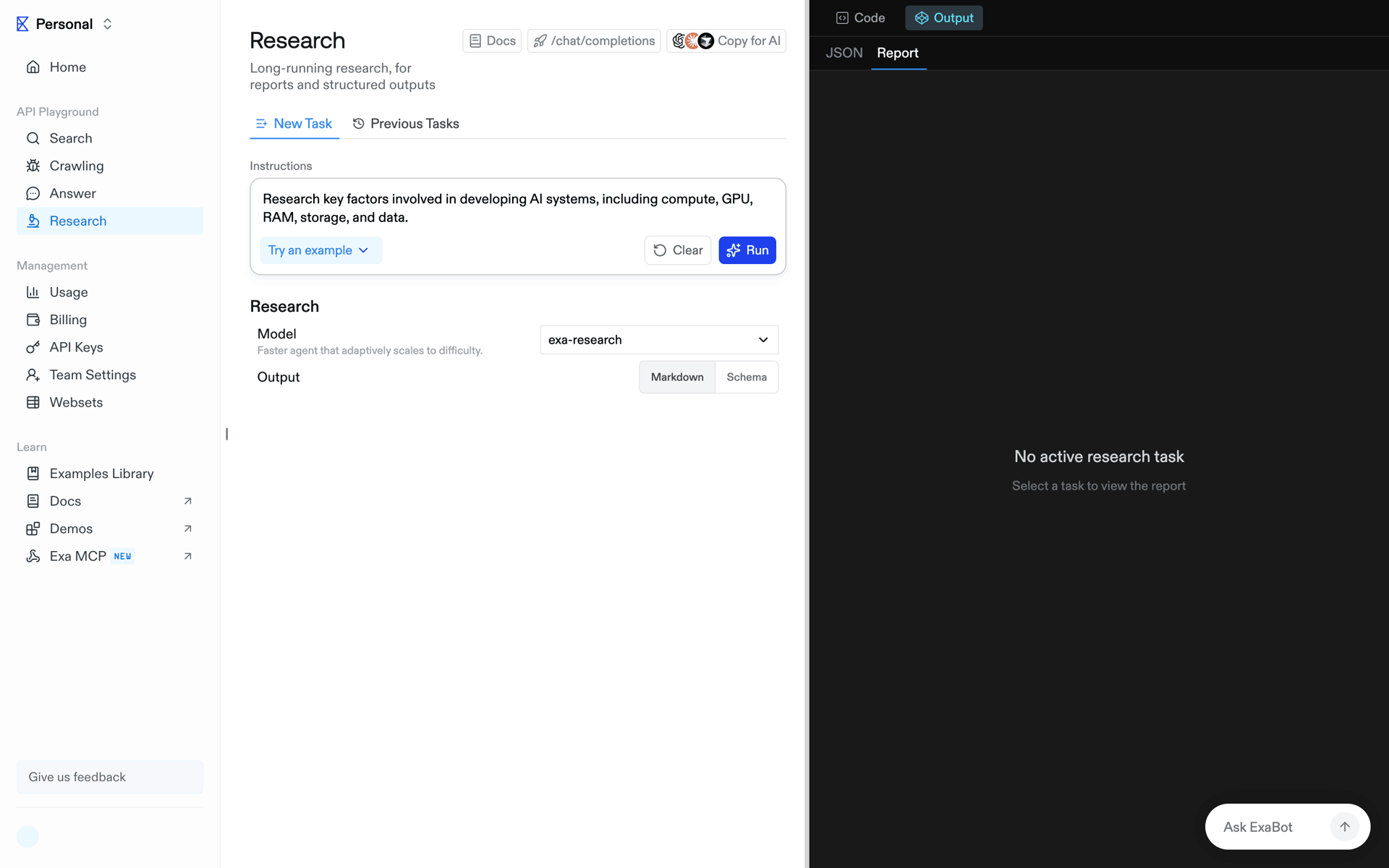 Exa Web Developer Tools interface screenshot 7