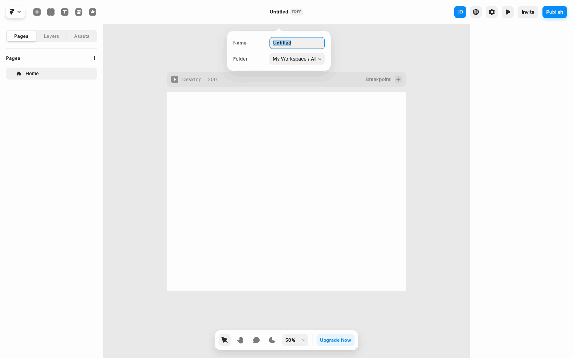 Framer Web AI interface screenshot 16