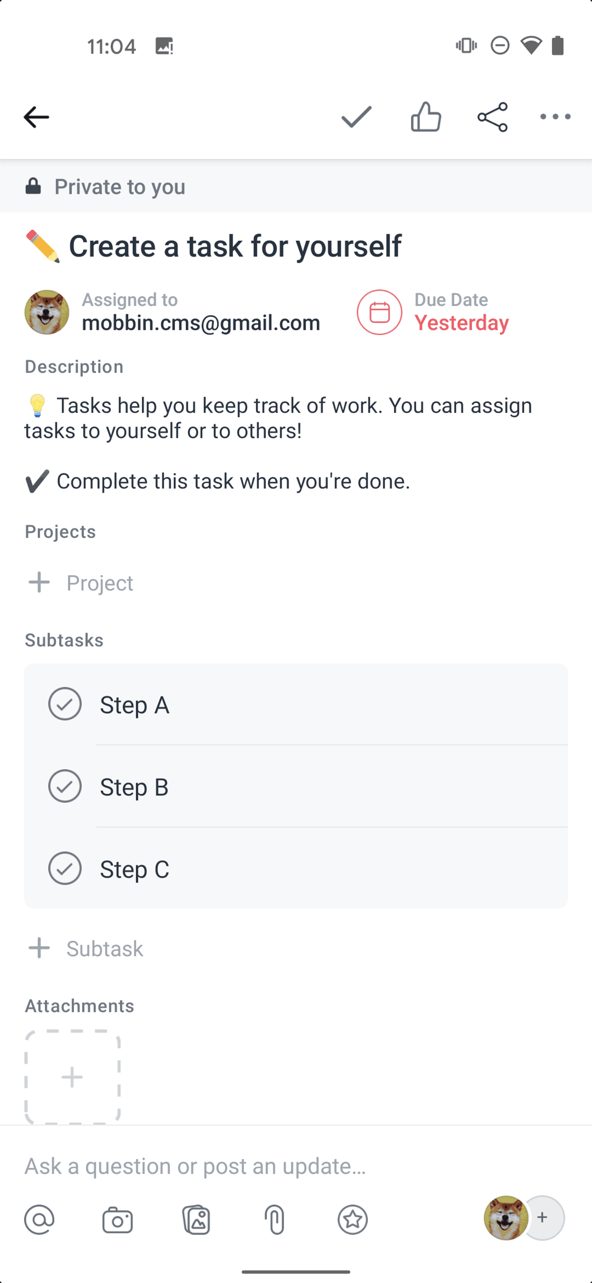 Asana Android Business interface screenshot 24