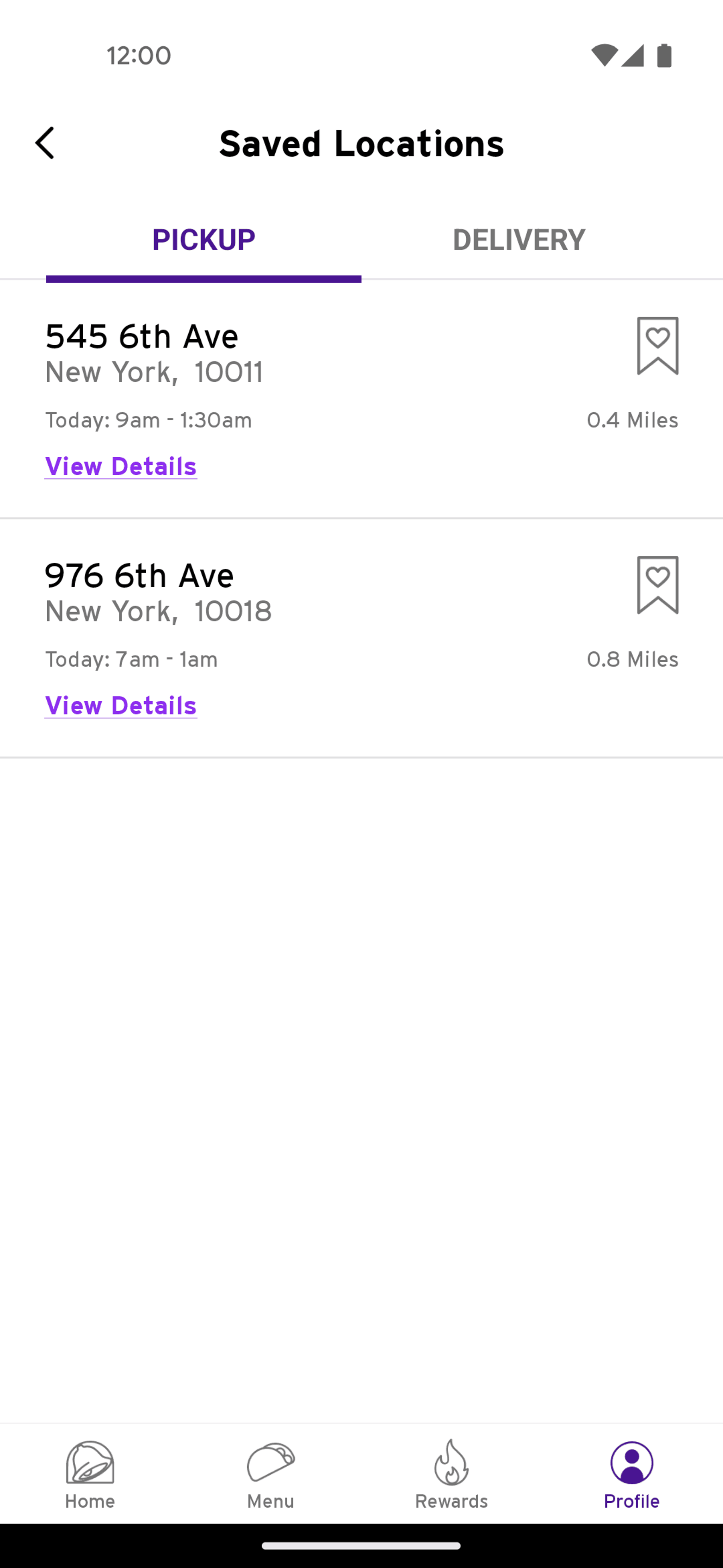 Taco Bell Android Food & Drink interface screenshot 20