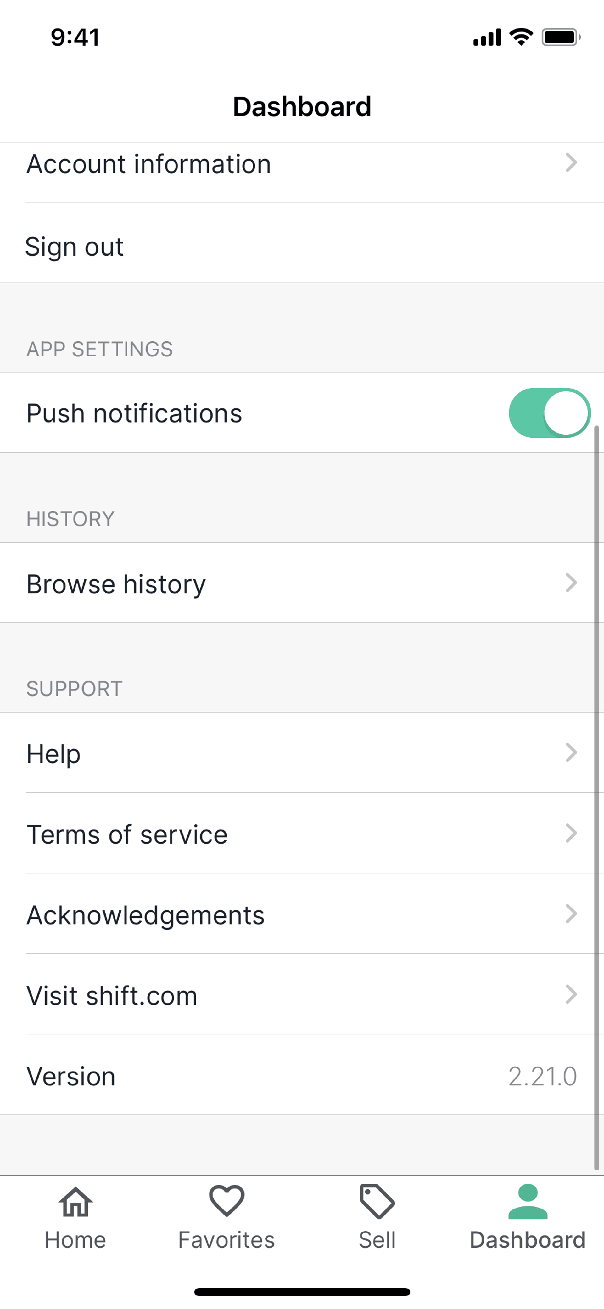 Shift iOS Shopping interface screenshot 19