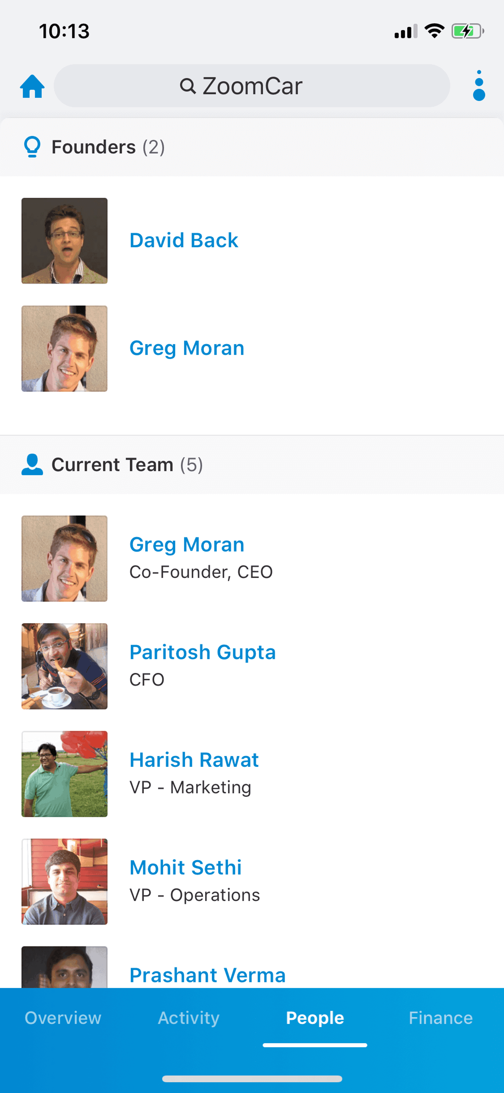 Crunchbase iOS Business interface screenshot 16