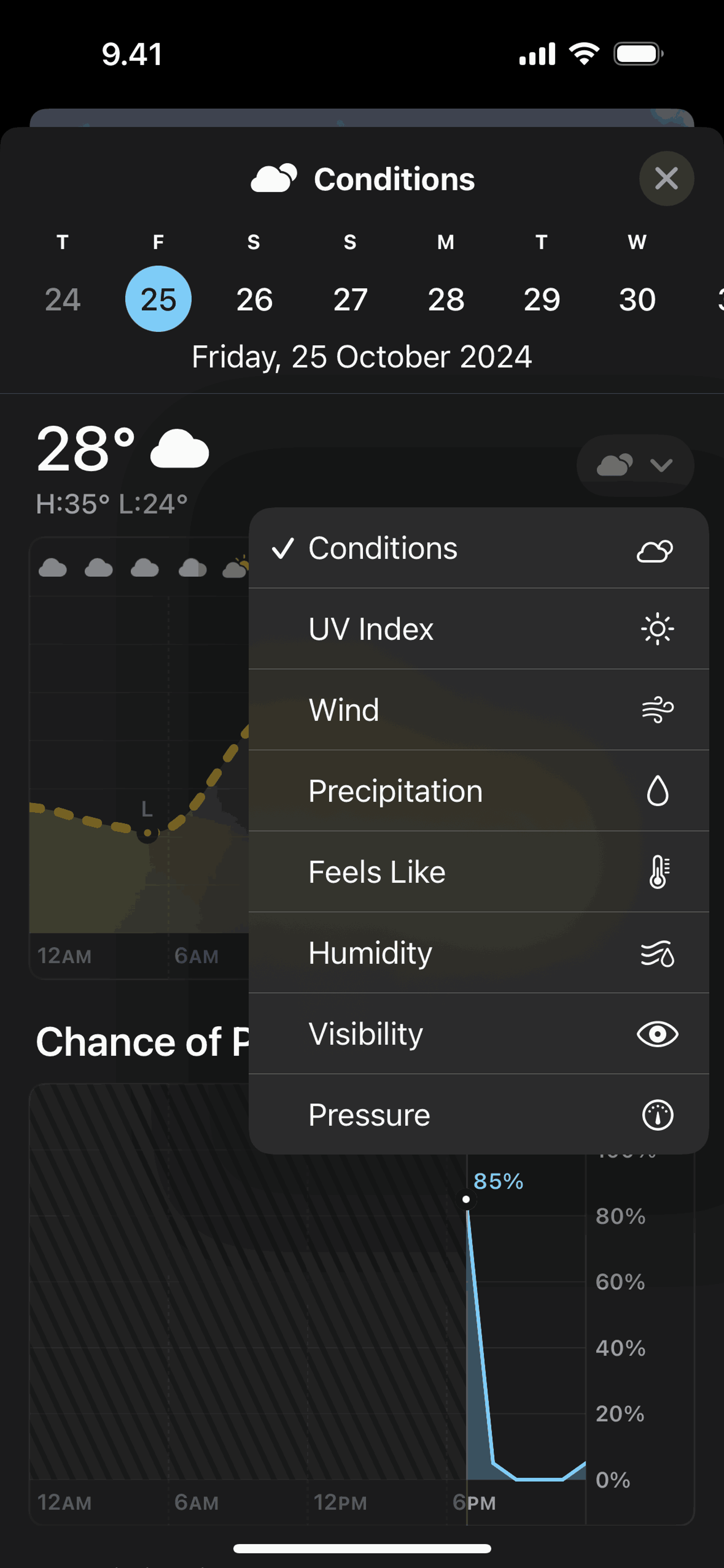 Weather iOS Lifestyle interface screenshot 4