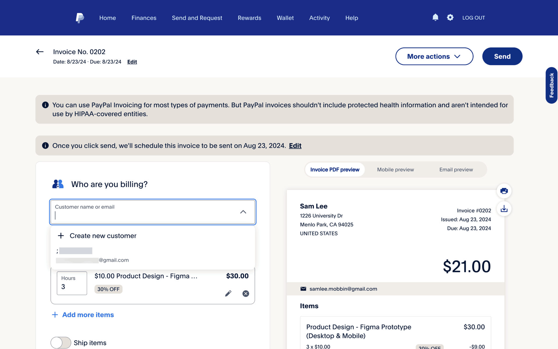PayPal Web Finance interface screenshot 6