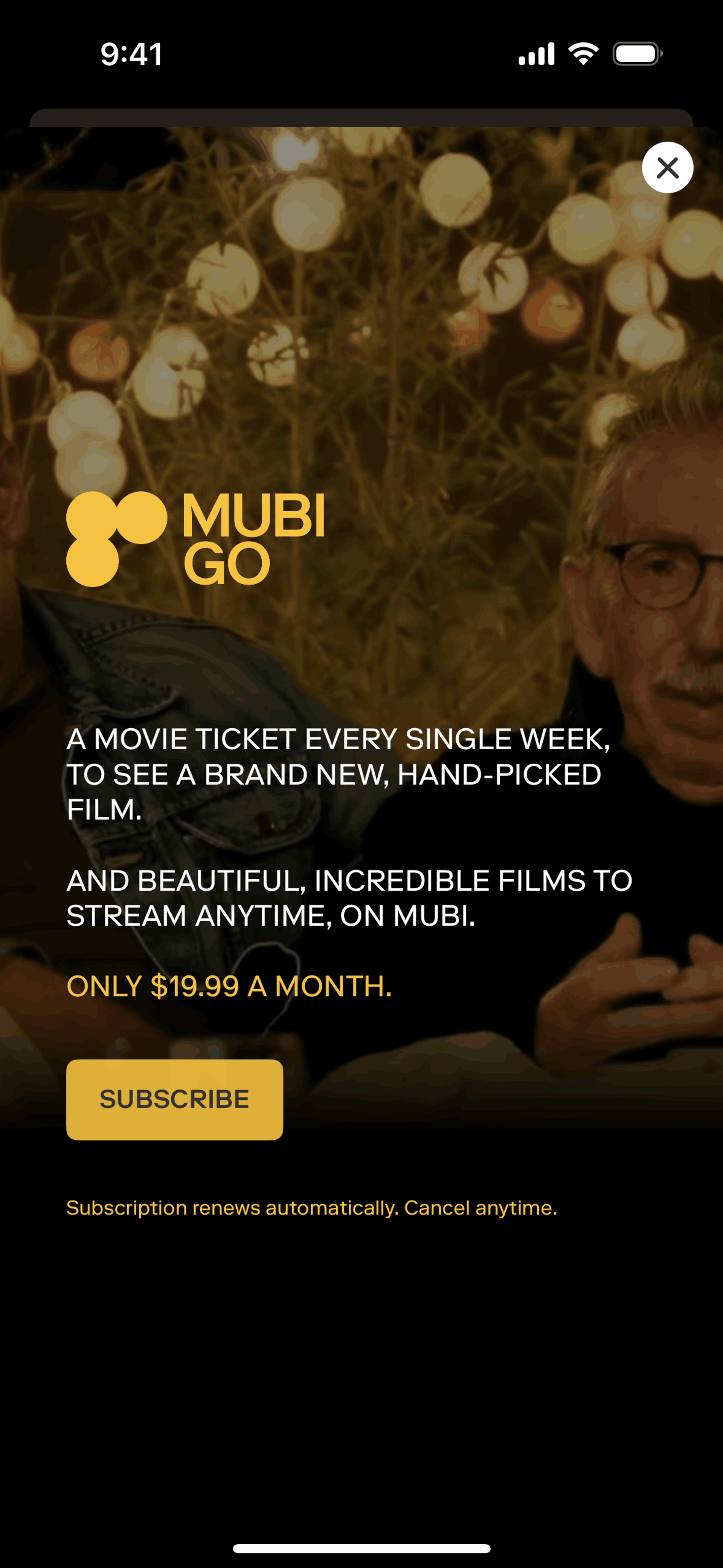 MUBI GO iOS Entertainment interface screenshot 5
