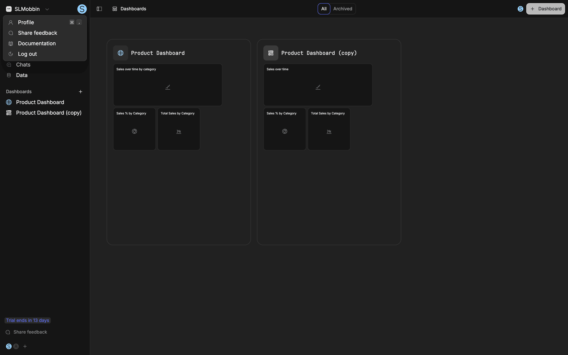 Basedash Web Business interface screenshot 16