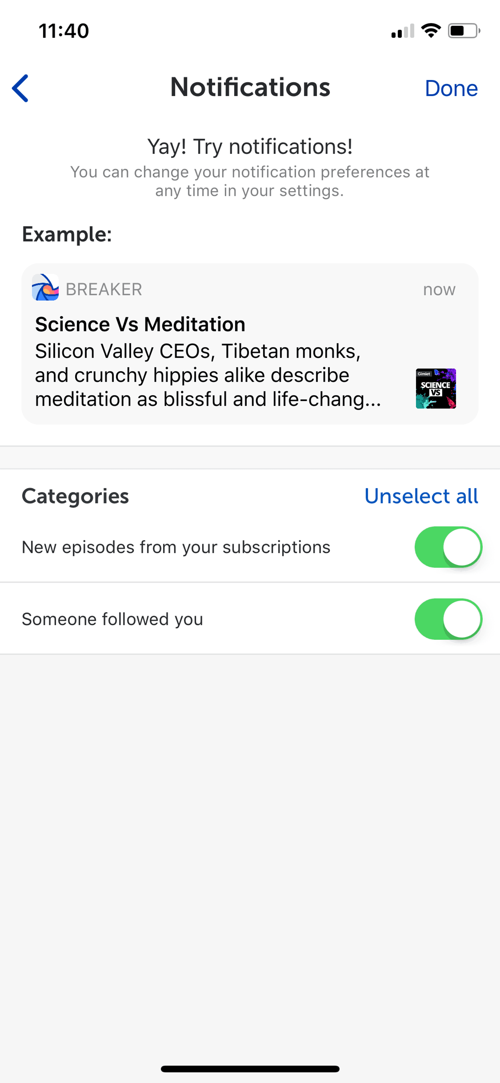 Breaker iOS Social Networking interface screenshot 12