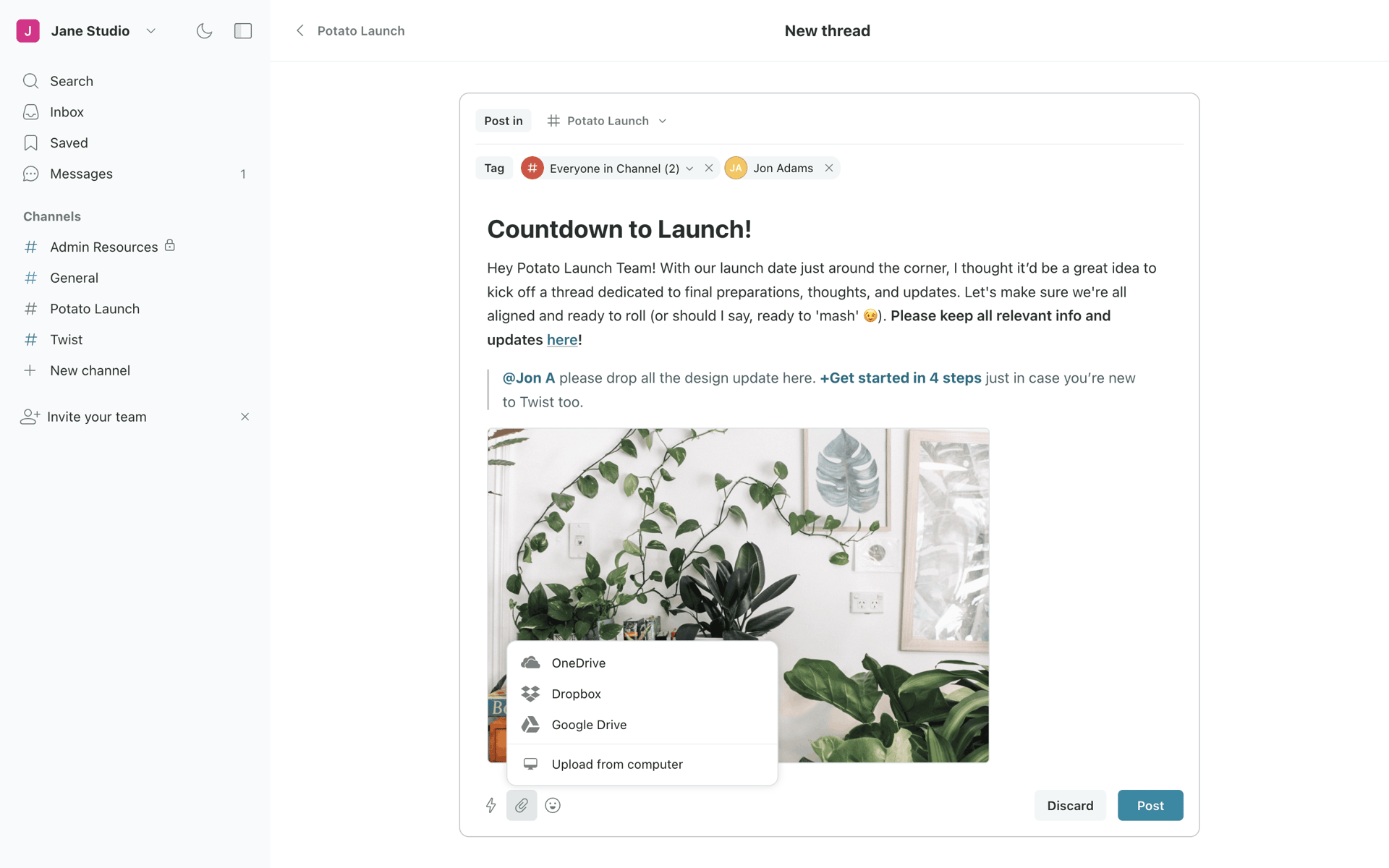 Twist Web Business interface screenshot 11