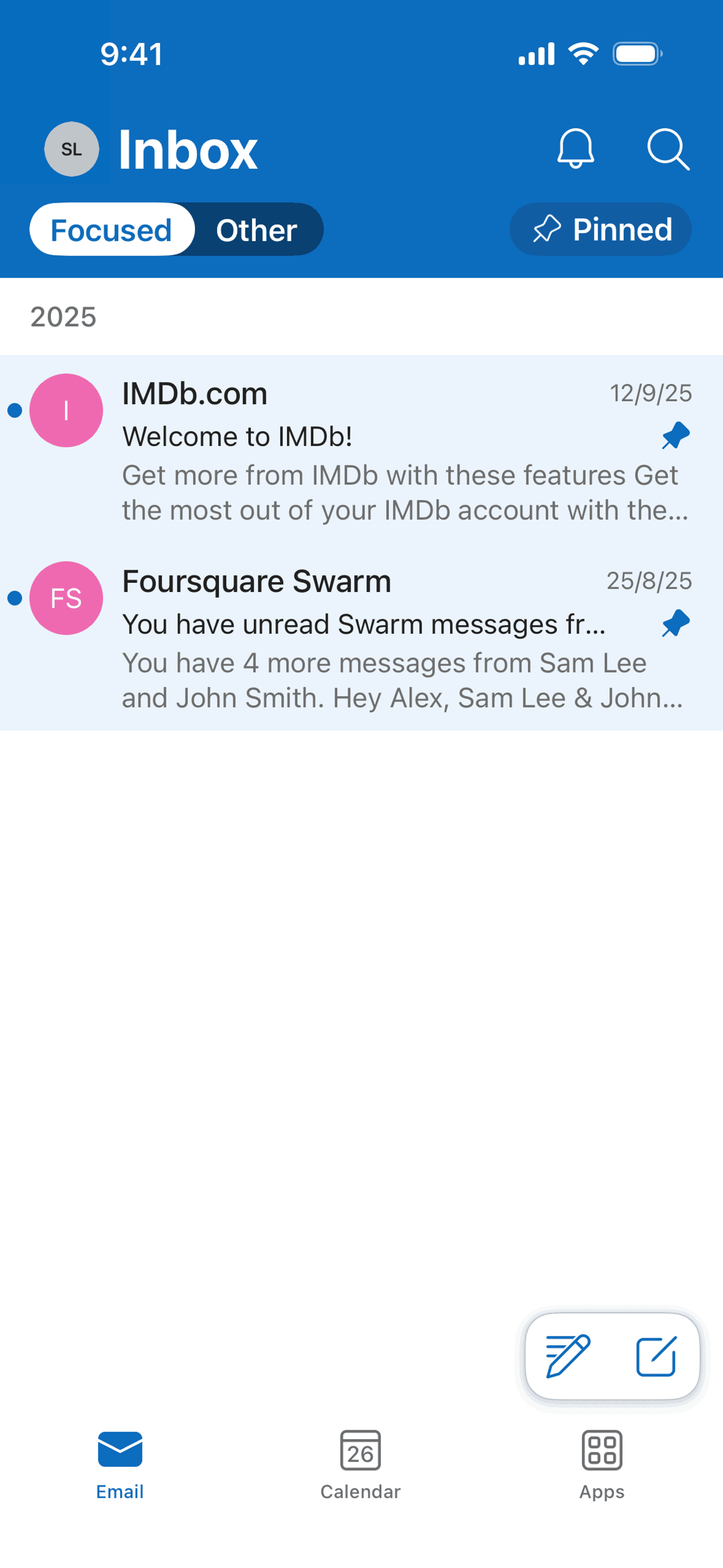 Microsoft Outlook iOS email interface screenshot 10