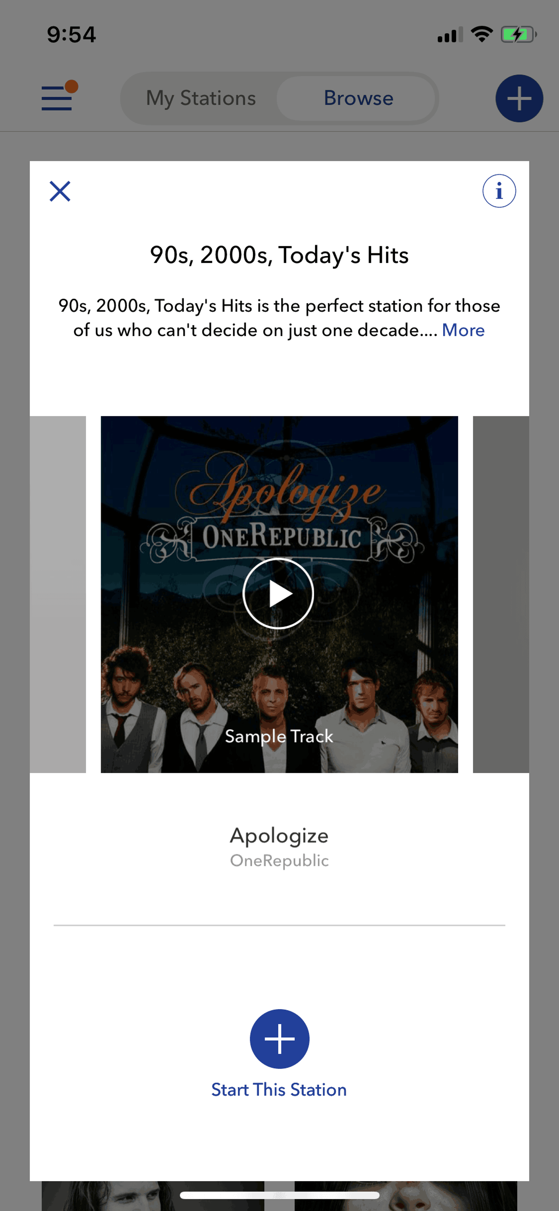 Pandora iOS Music & Audio interface screenshot 11