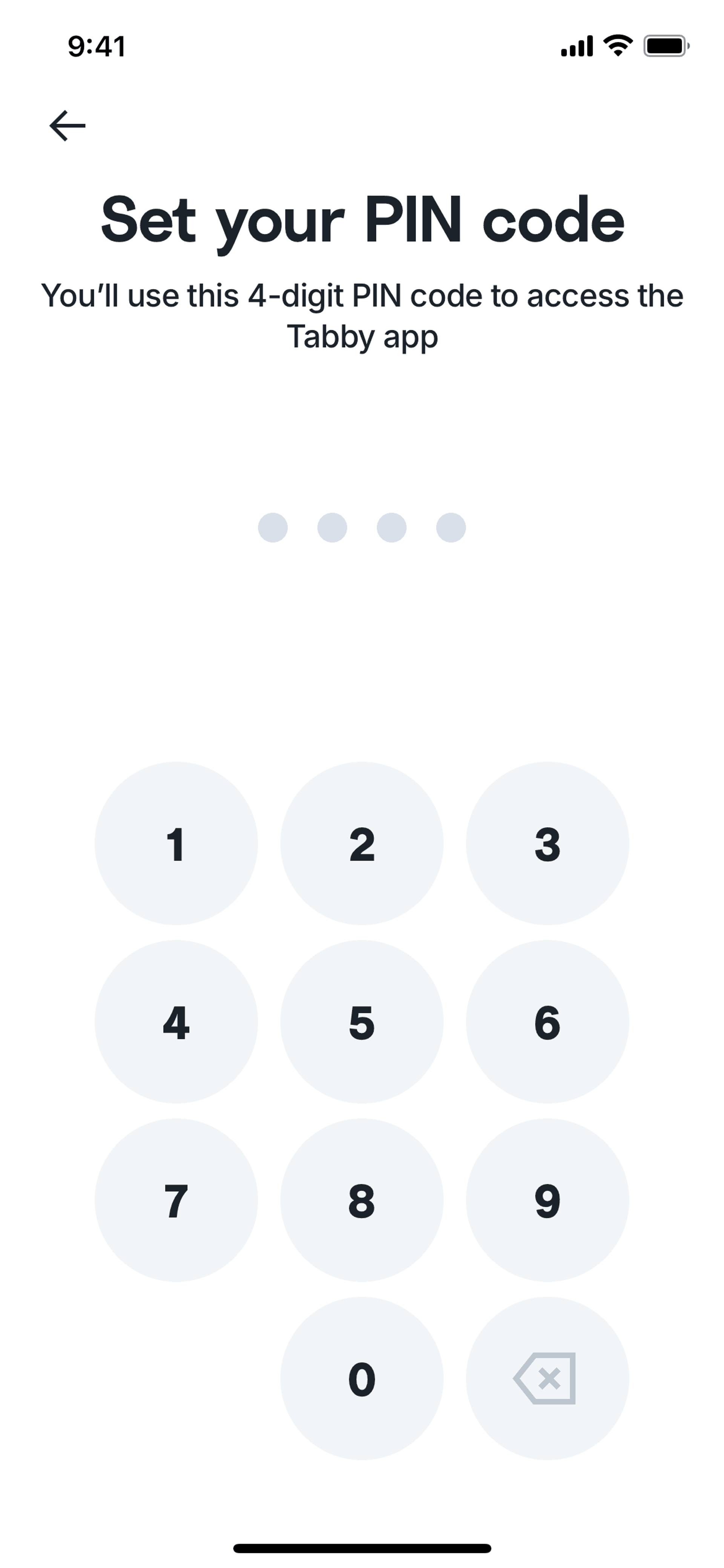 Tabby iOS Finance interface screenshot 23