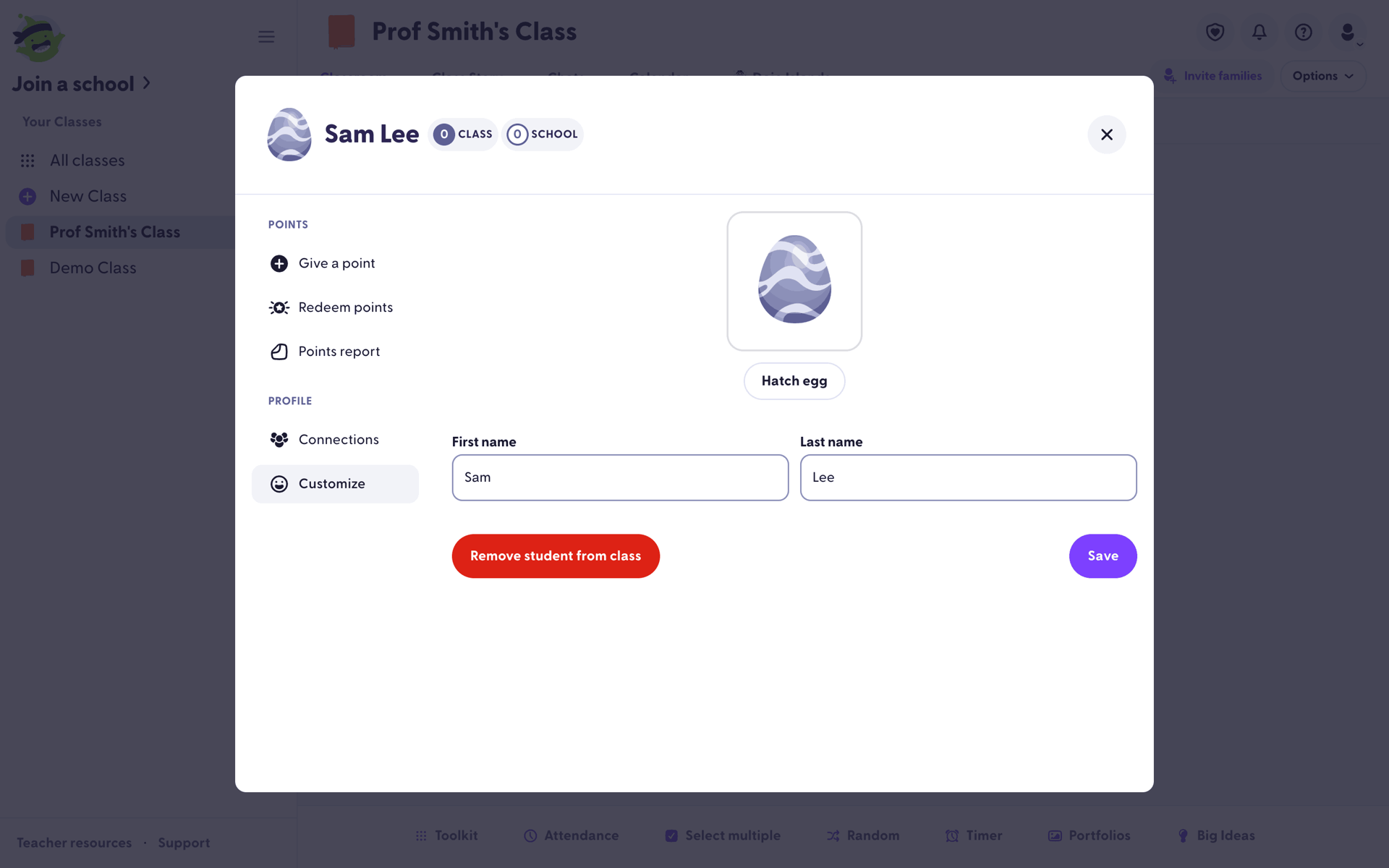 ClassDojo Web Education interface screenshot 13