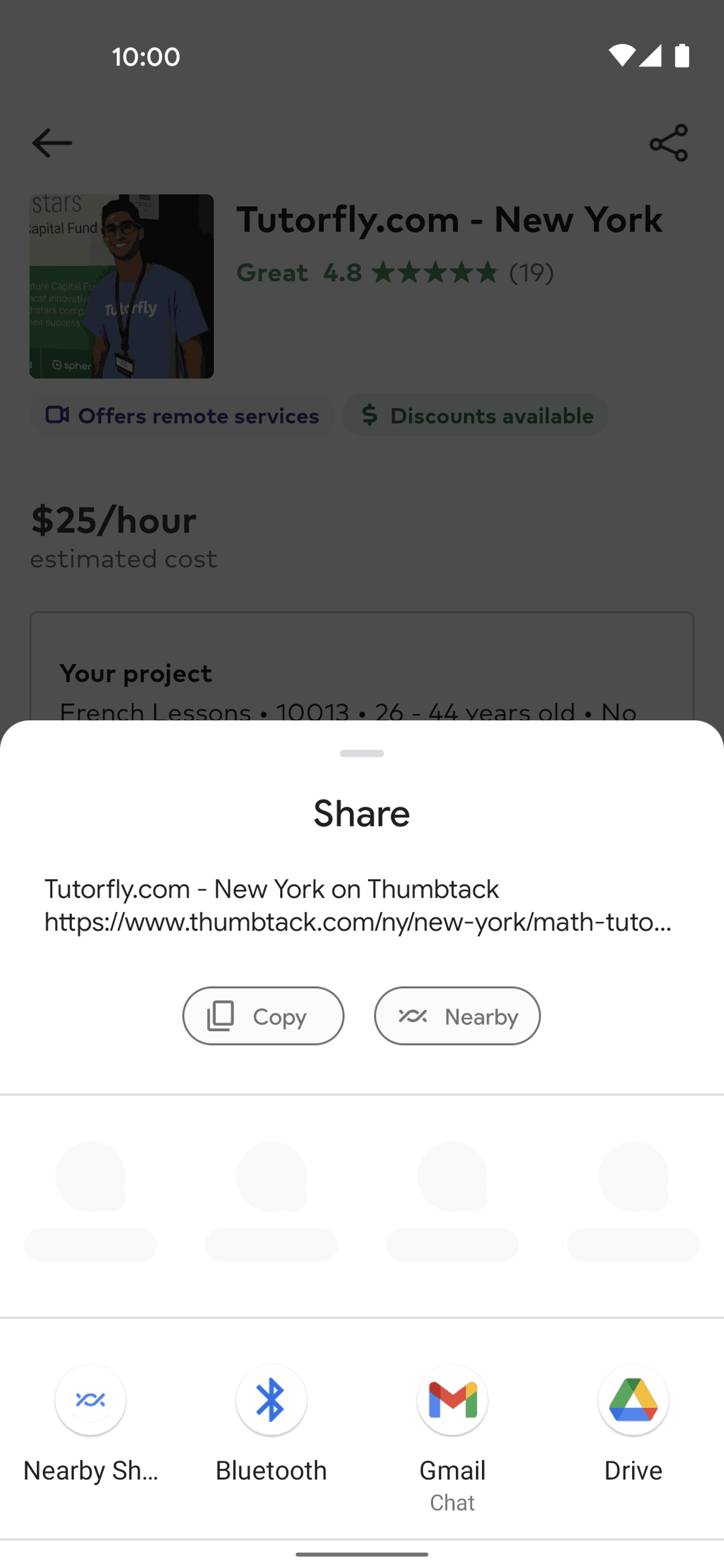 Thumbtack Android Lifestyle interface screenshot 11