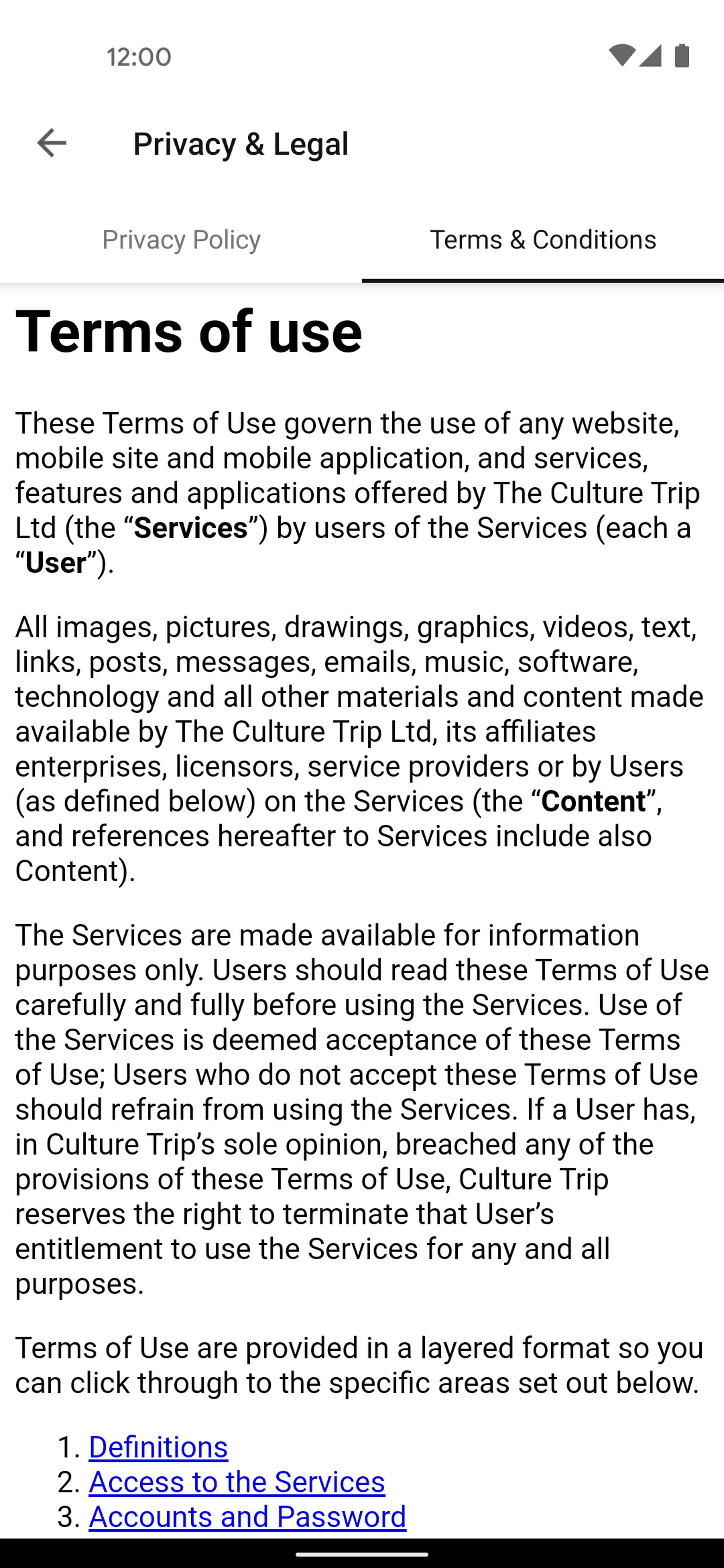 Culture Trip Android Travel & Transportation interface screenshot 5