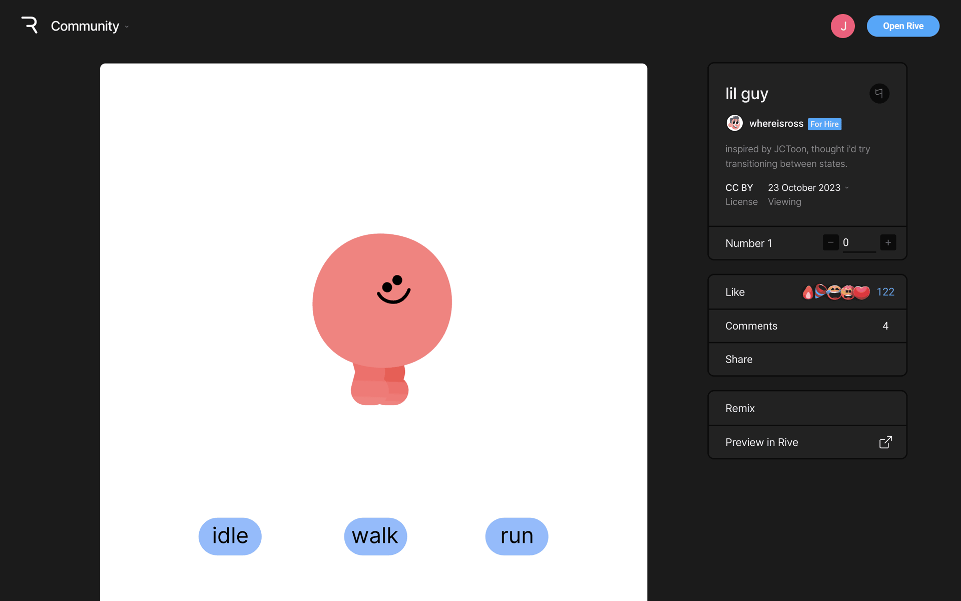 Rive Web Graphics & Design interface screenshot 14