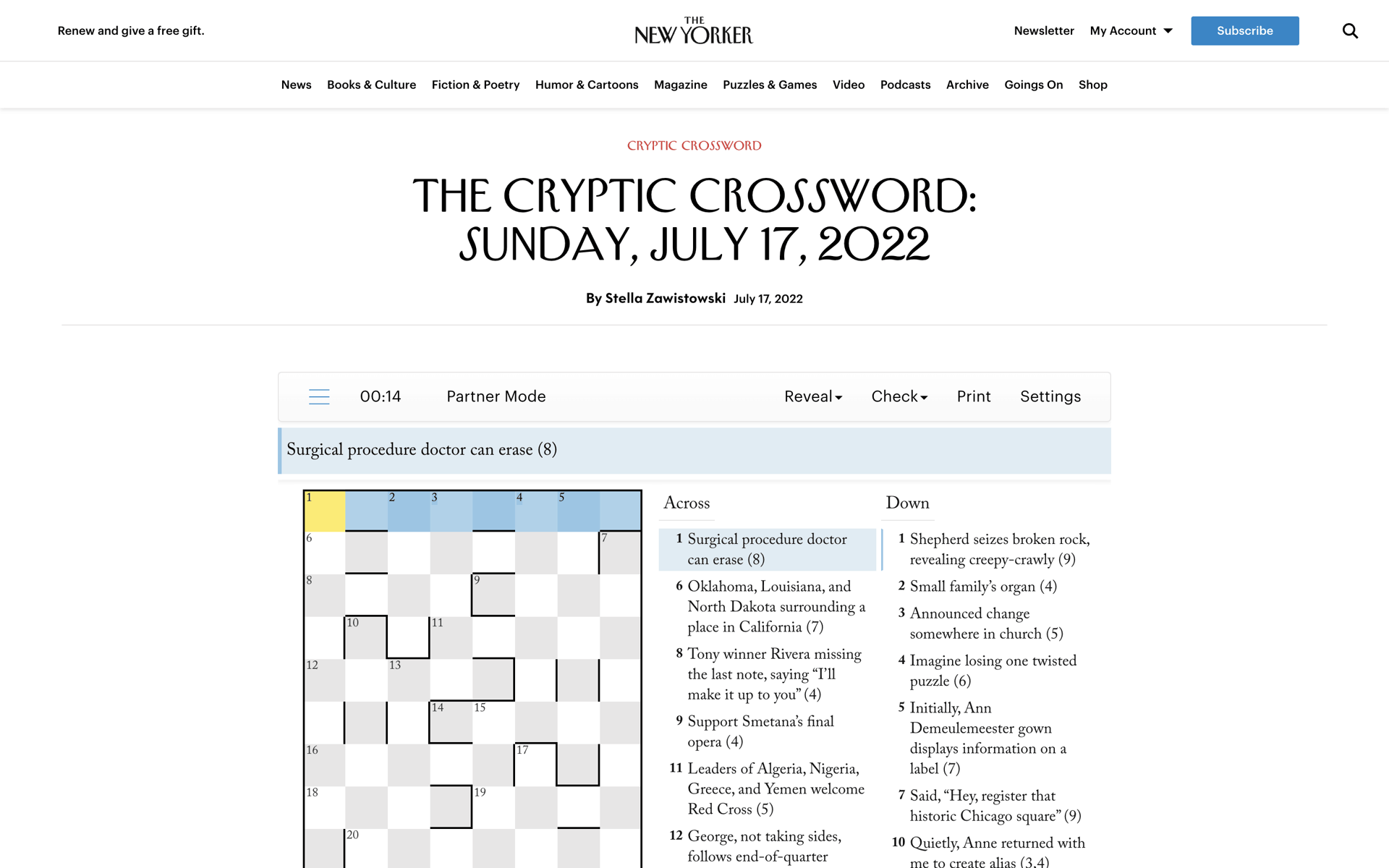 The New Yorker Web News interface screenshot 20