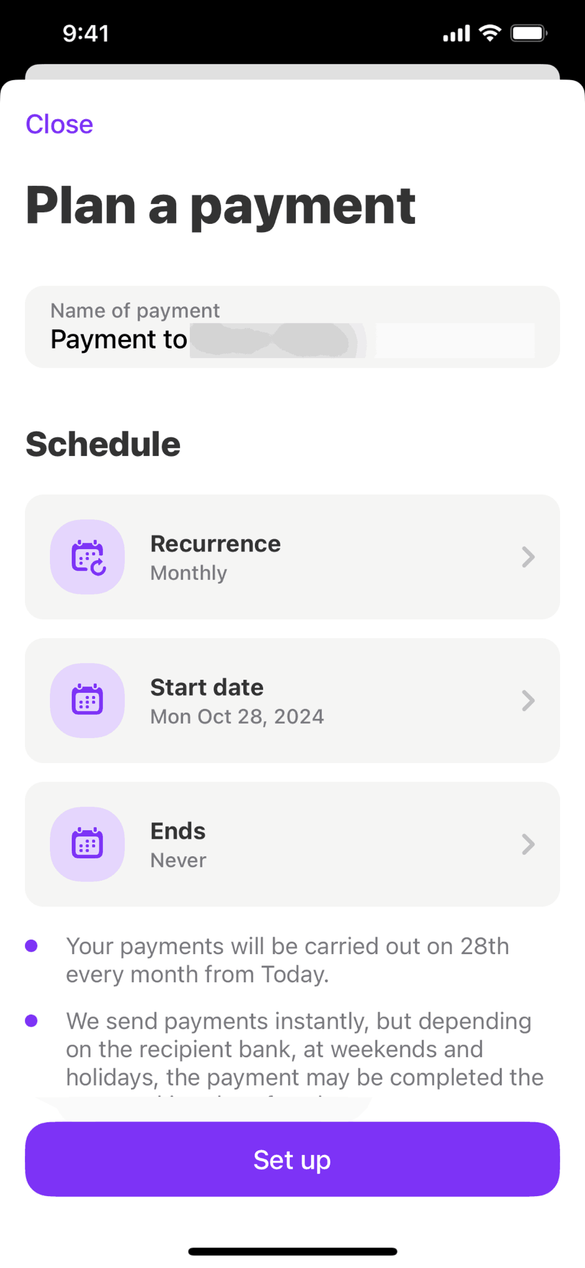 Vivid iOS Finance interface screenshot 13
