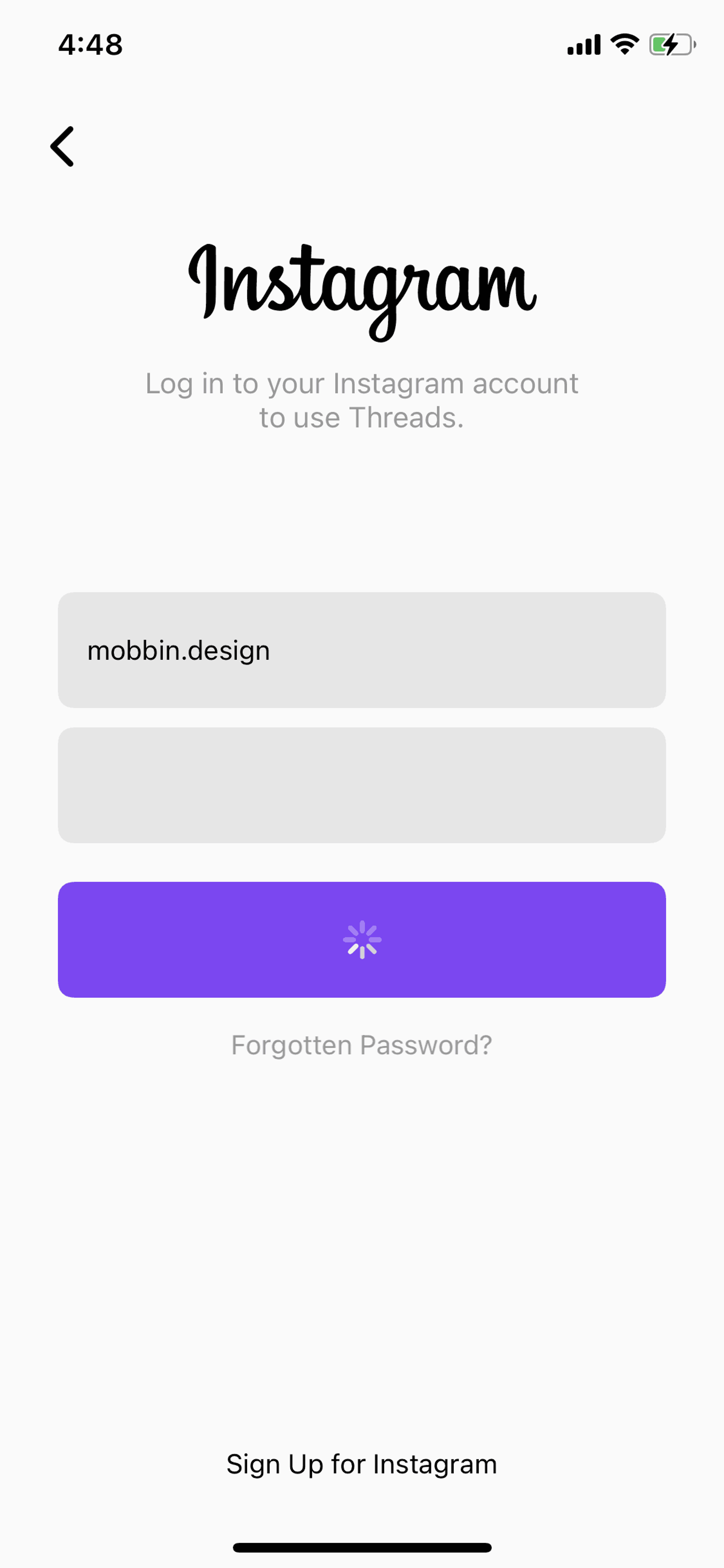 Threads iOS Photo & Video interface screenshot 3