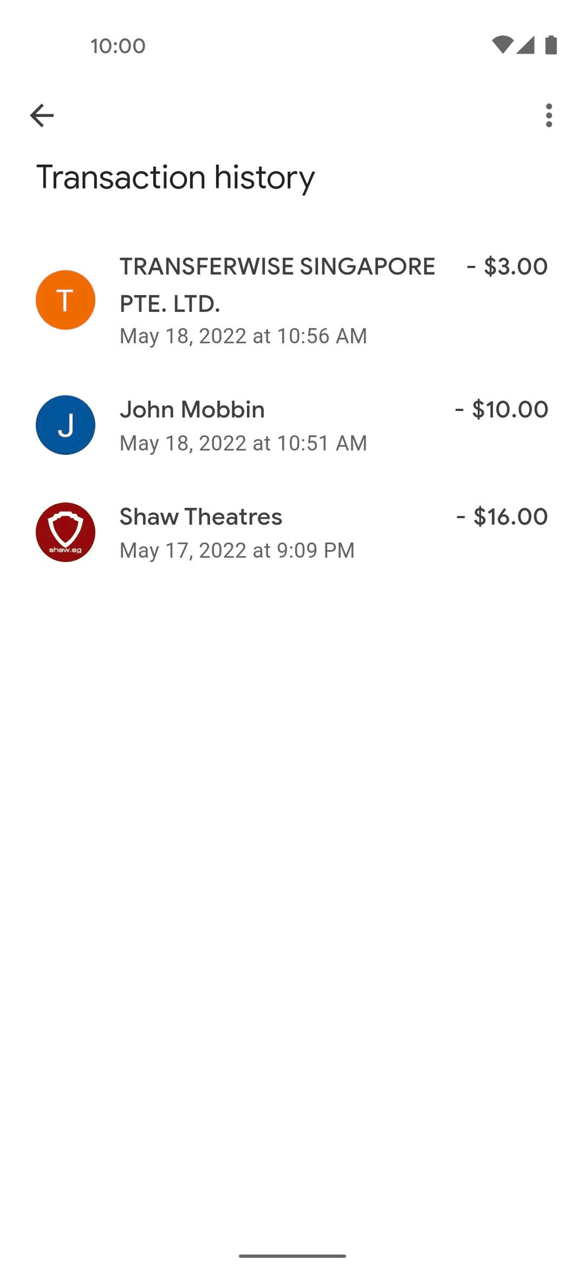 Google Pay Android Finance interface screenshot 22