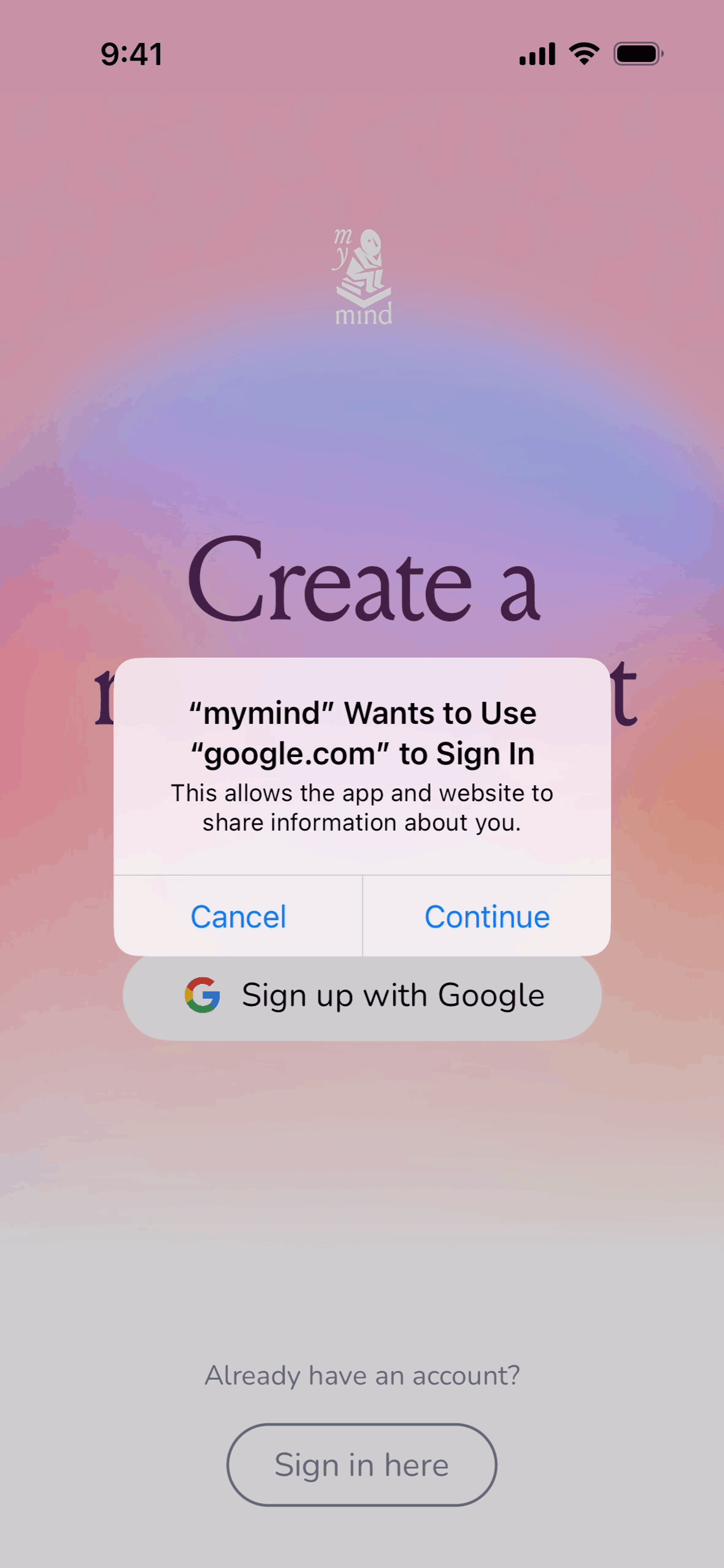 mymind iOS Productivity interface screenshot 4