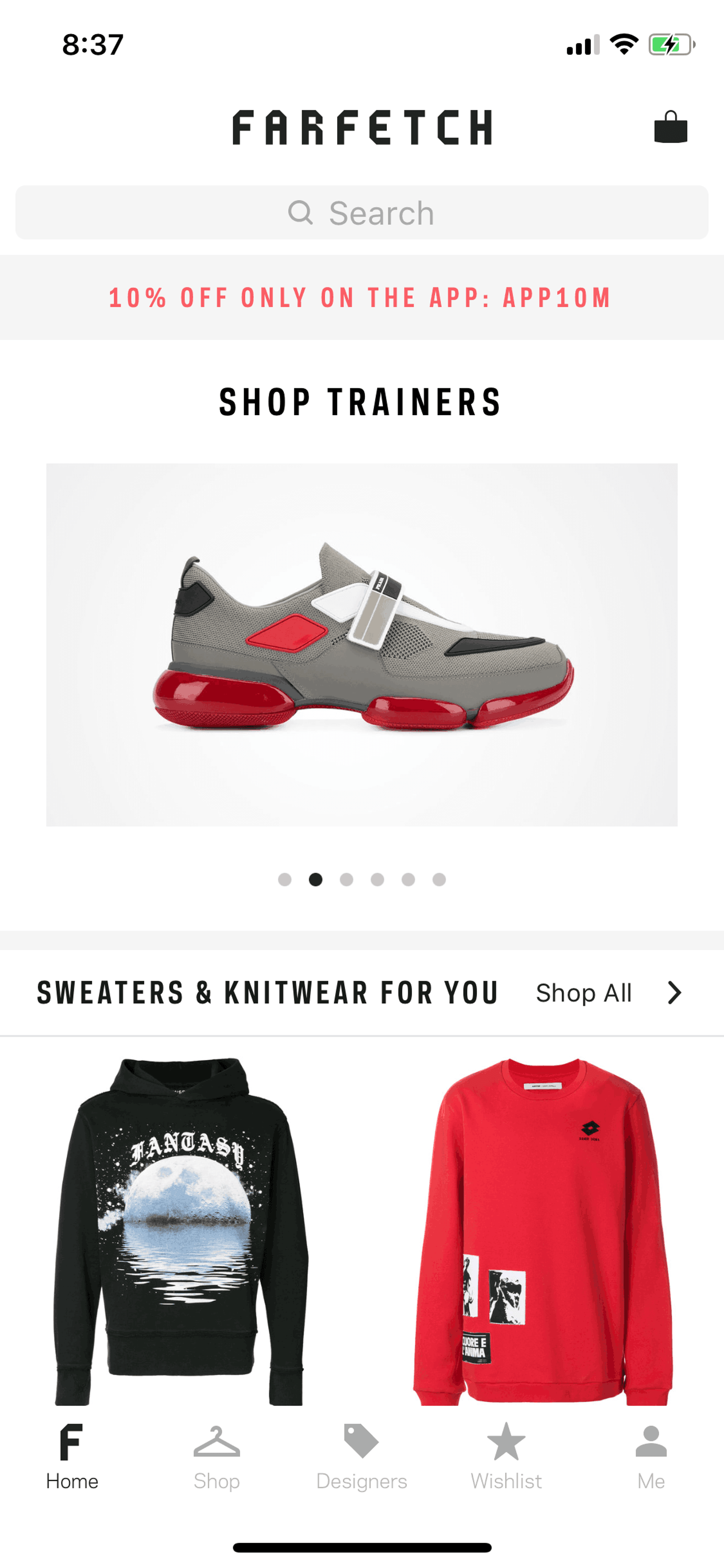 FARFETCH iOS Shopping interface screenshot 12