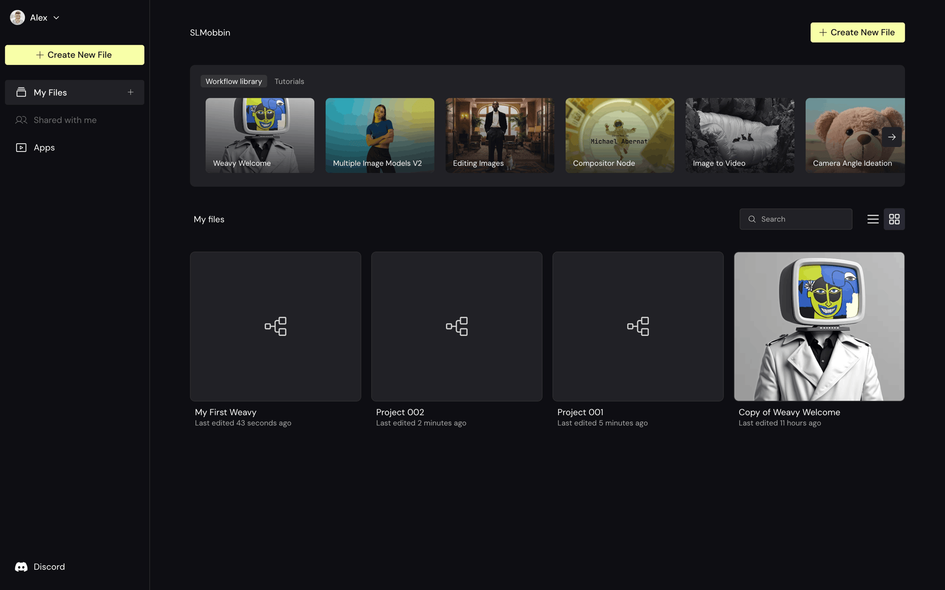Weavy Web AI interface screenshot 8