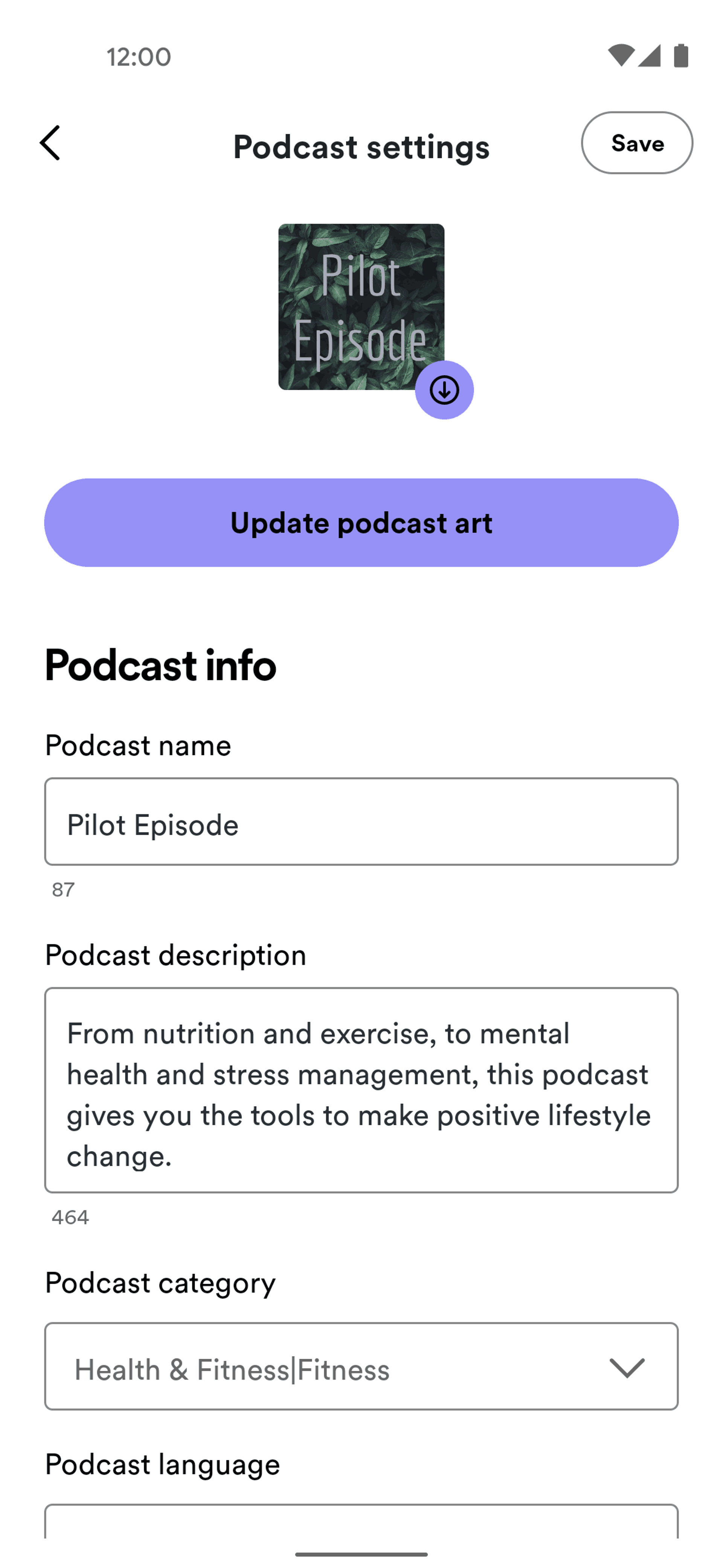 Spotify for Podcasters Android Business interface screenshot 22