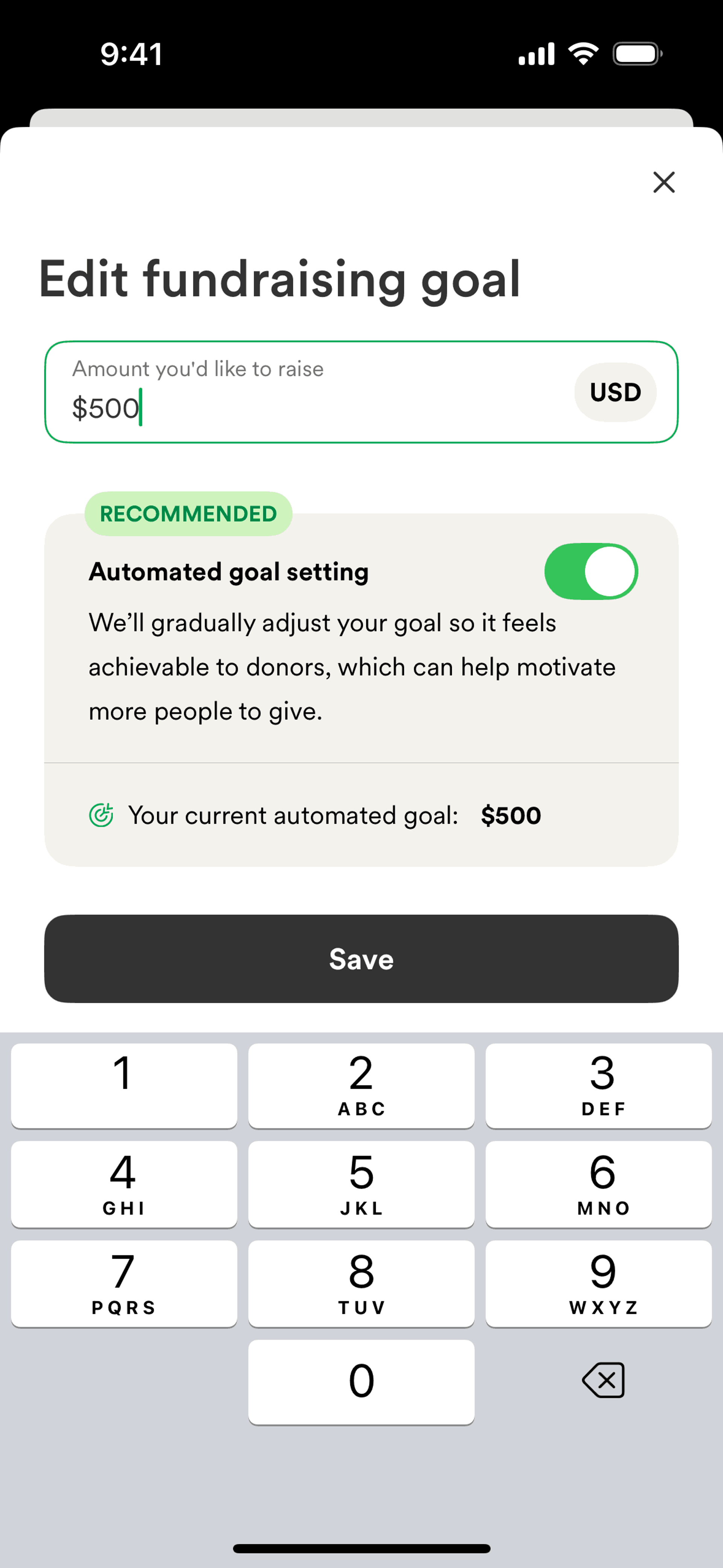 GoFundMe iOS Social Networking interface screenshot 16